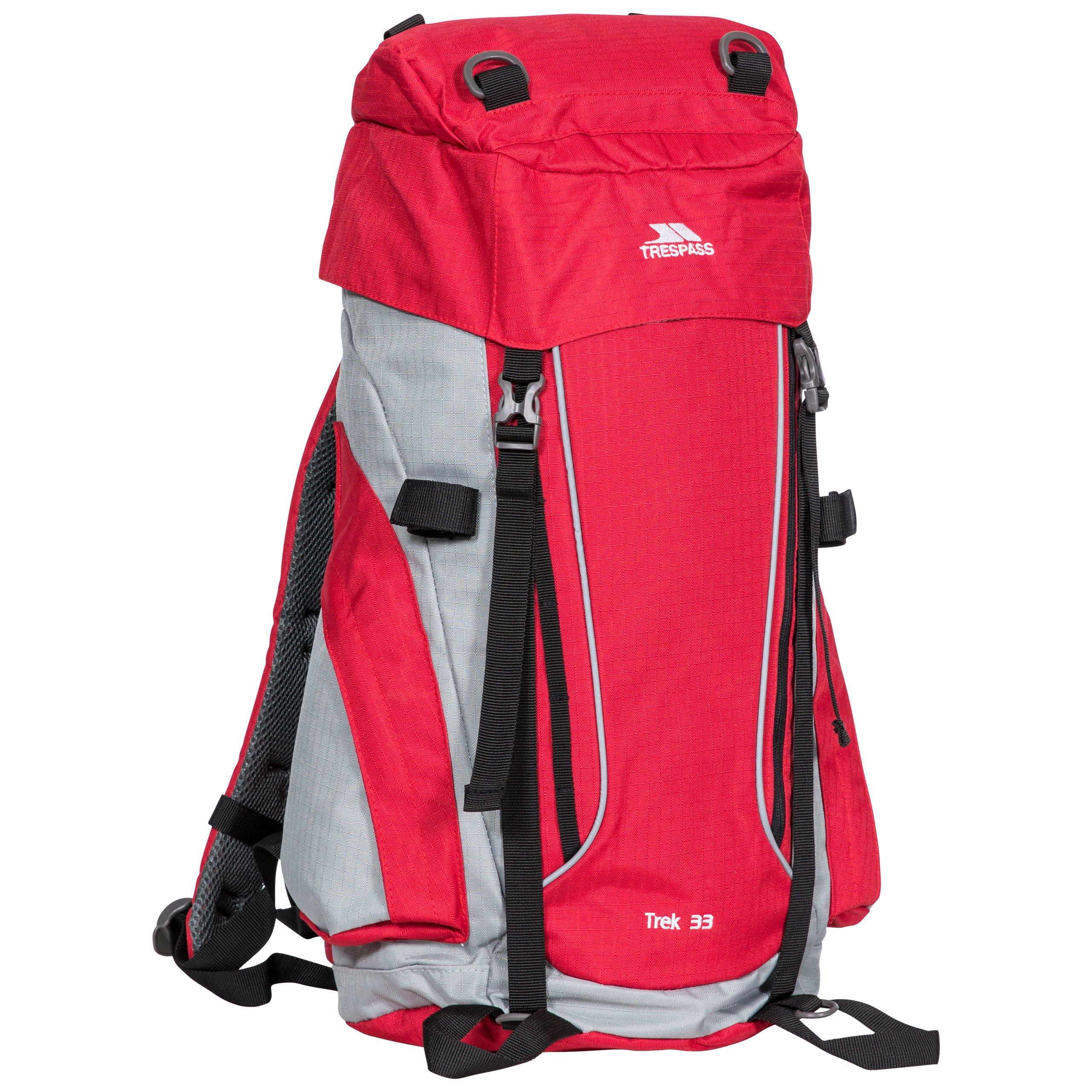 Trespass  Adults Trek Rucksack Backpack - Red Tone
