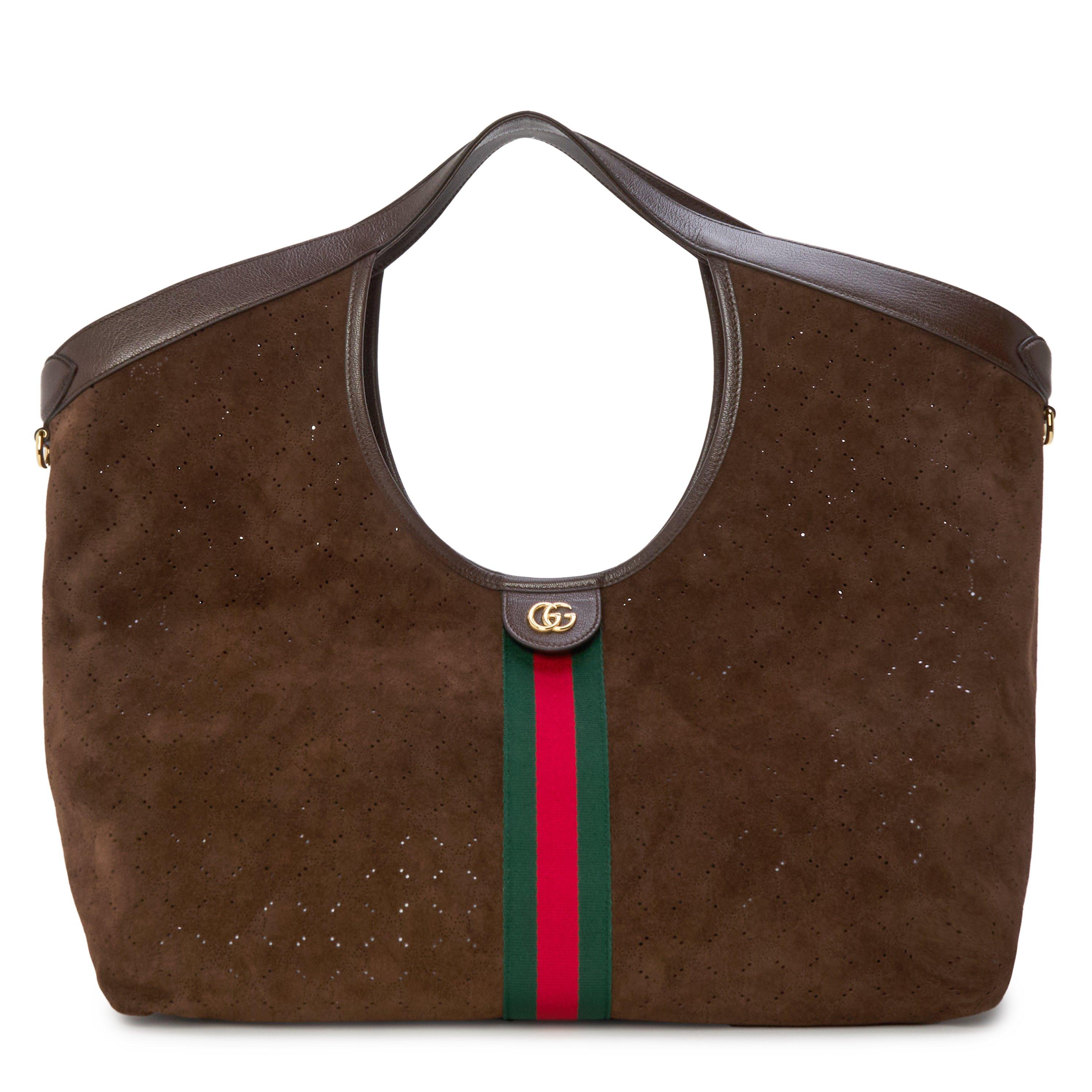 Trop Brown - Gucci - Gucci Giglio Suede Ld64 - 1