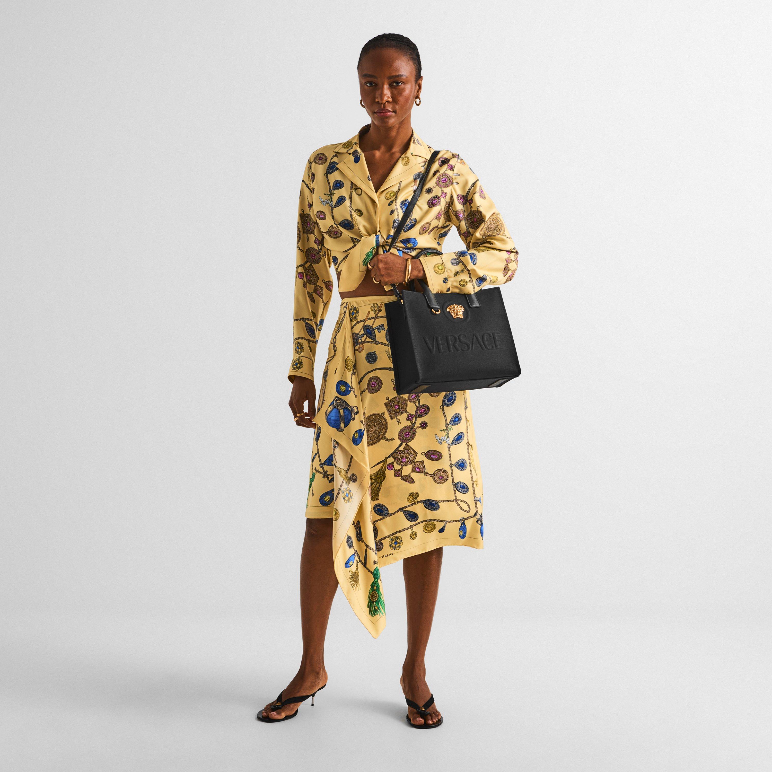 Black/Gold - Versace - Versace Cnvs Tot Sml Ld64 - 6