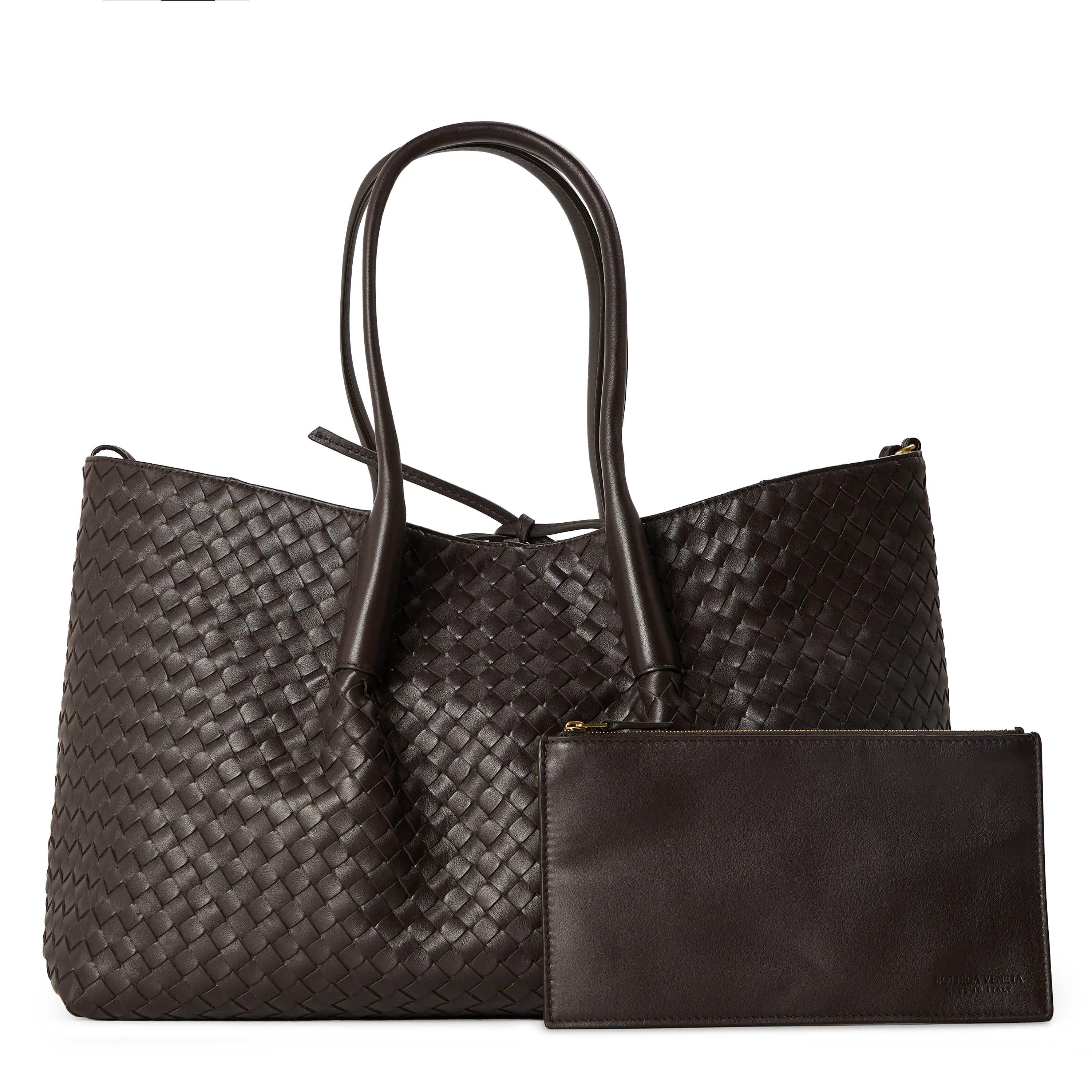 Bottega Veneta Large Pinacoteca - Espresso/Ecru