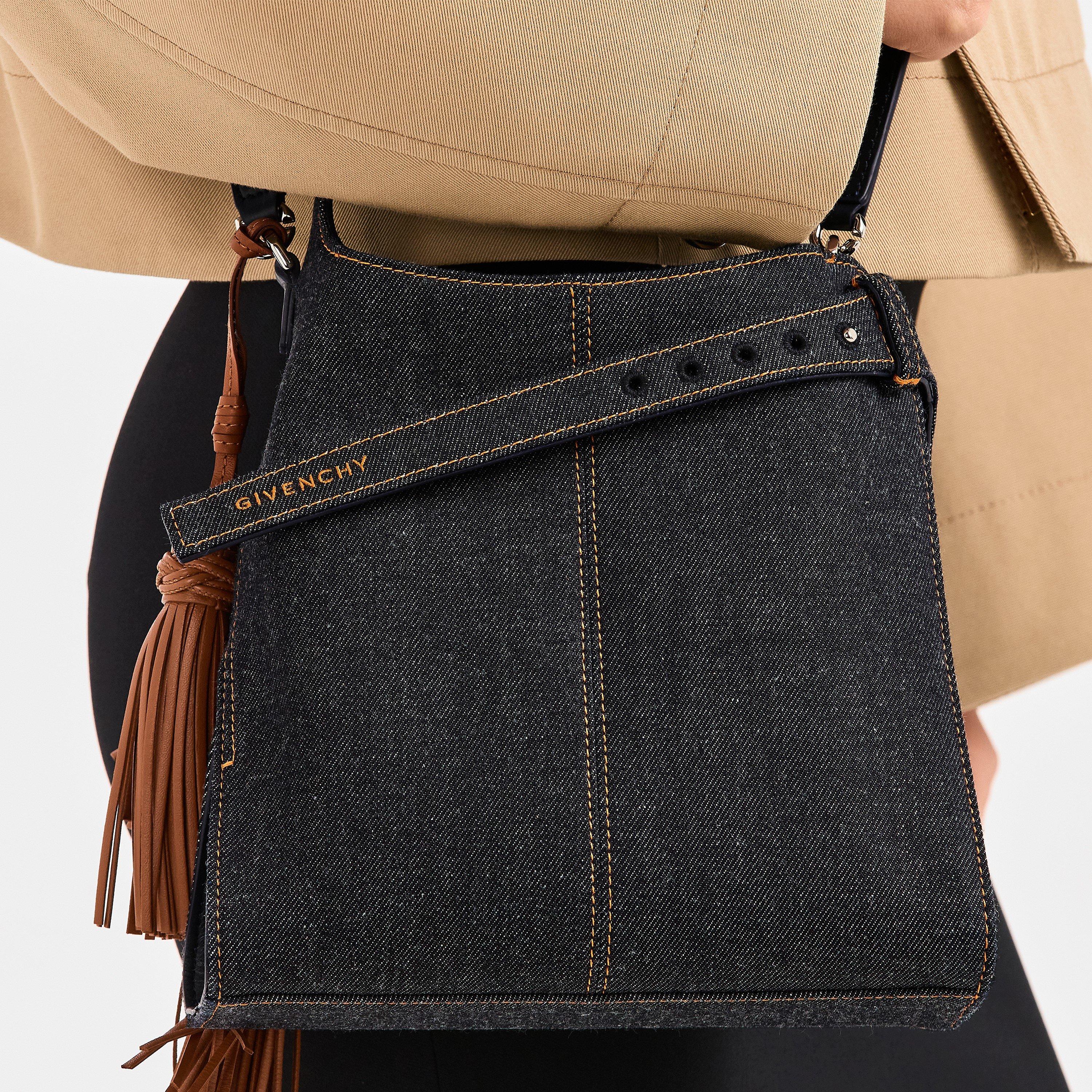 Indigo Blue - GIVENCHY - Mini Denim Belted Hobo Bag - 3