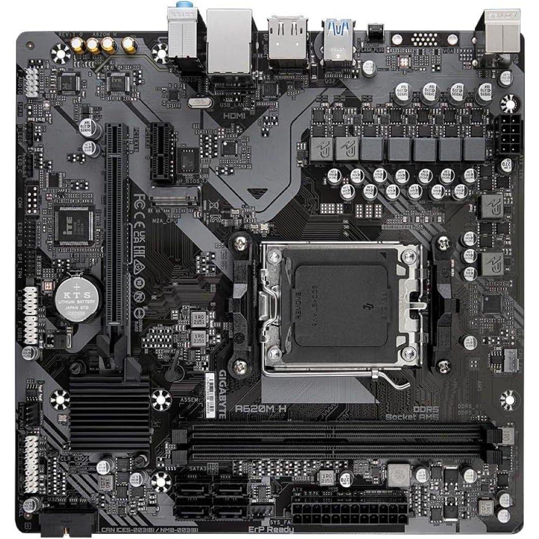 Crna - Gigabyte Technology - Gigabyte A620M H Motherboard - 3