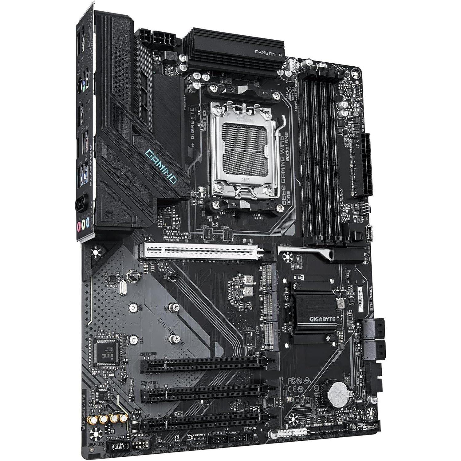 Crna - Gigabyte Technology - GIGABYTE B850 Gaming WIFI6 AMD AM5 ATX Motherboard - 3