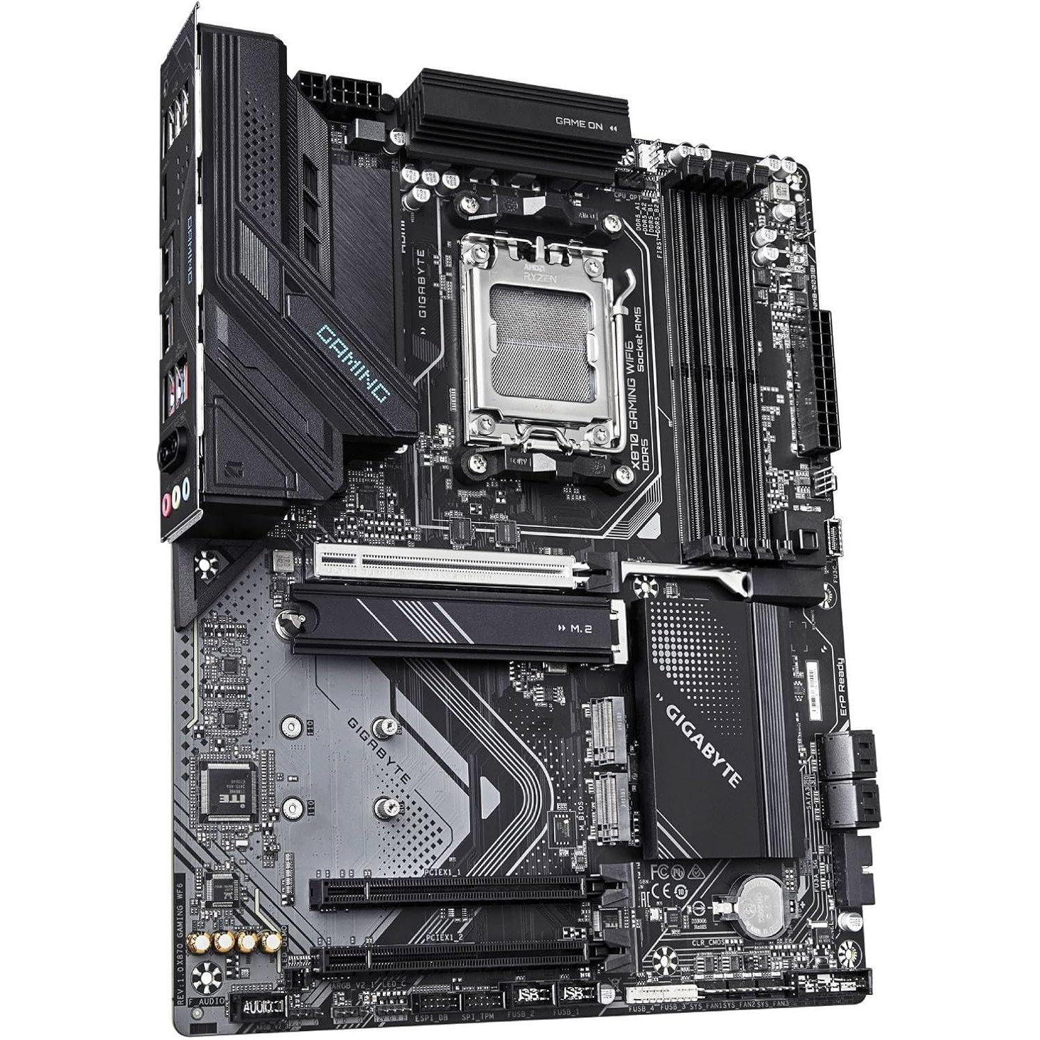 Black - Gigabyte Technology - GIGABYTE X870 Gaming WIFI6 AMD AM5 LGA 1718 Motherboard - 3