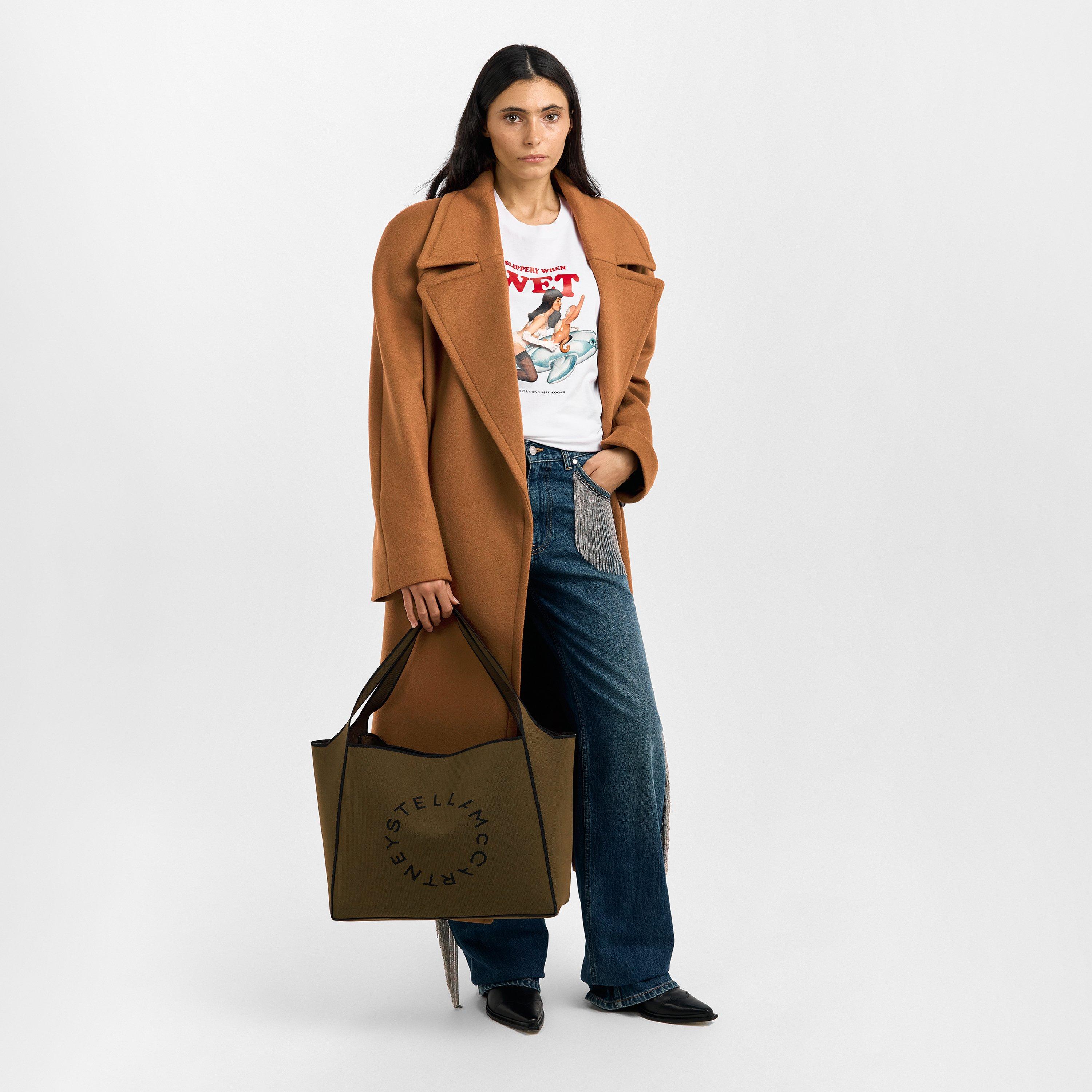 Khaki - Stella McCartney - Women's Knitted Tote Bag - 6