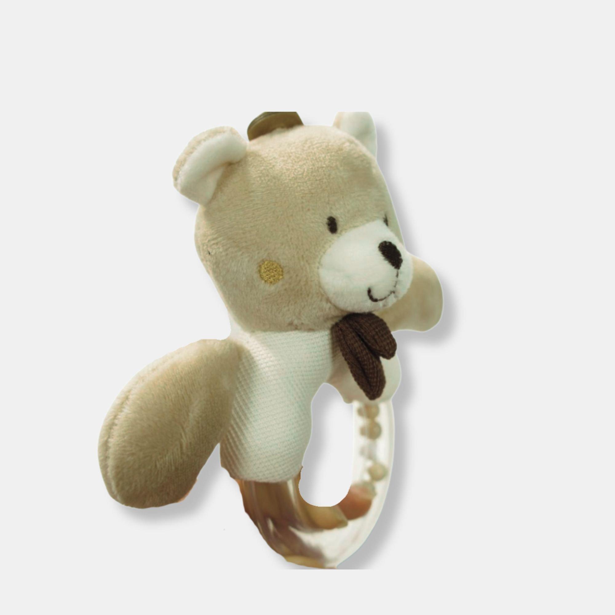 Taupe - Cute and Co - & Co Baby Bear Bead Rattle - 2