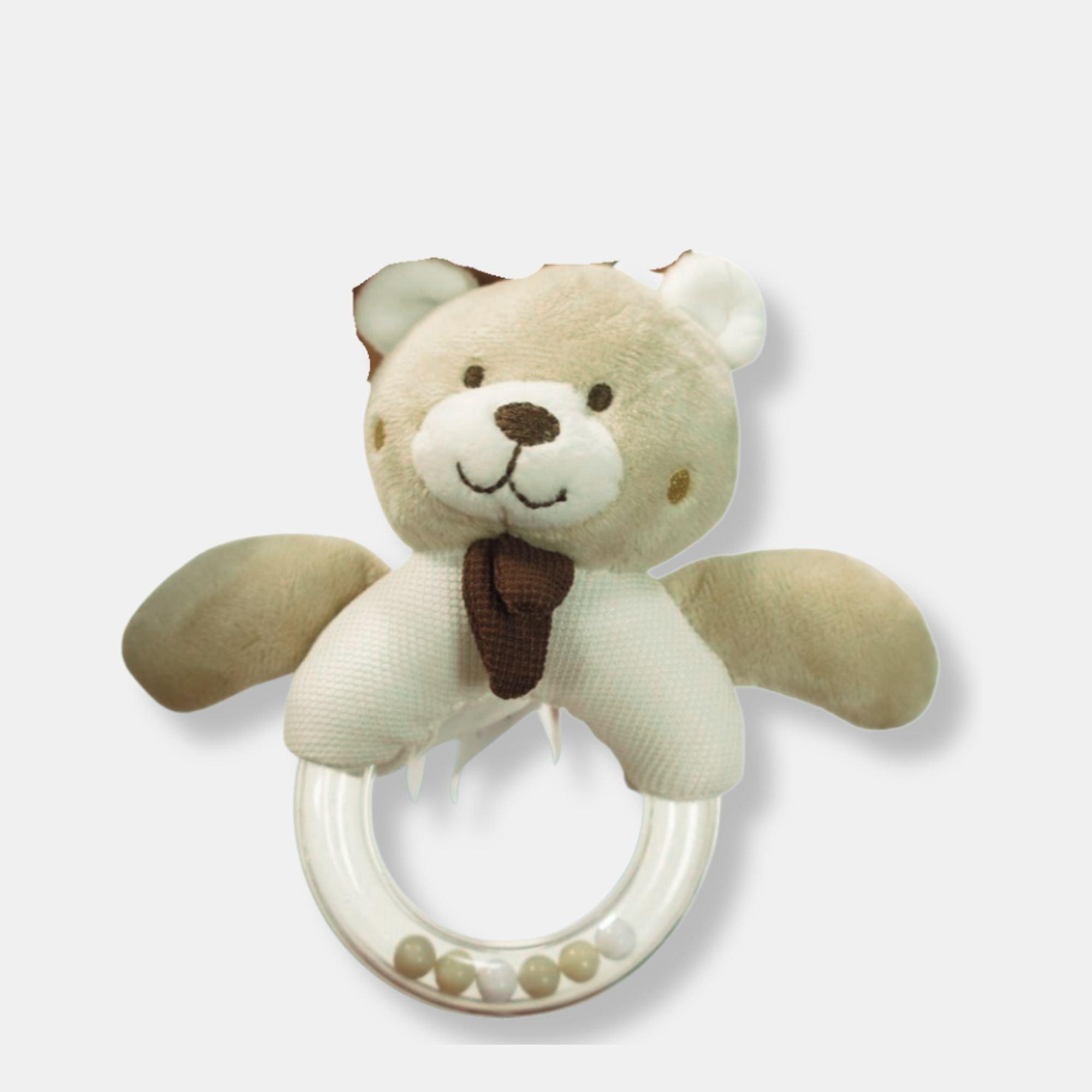 Taupe - Cute and Co - & Co Baby Bear Bead Rattle - 3