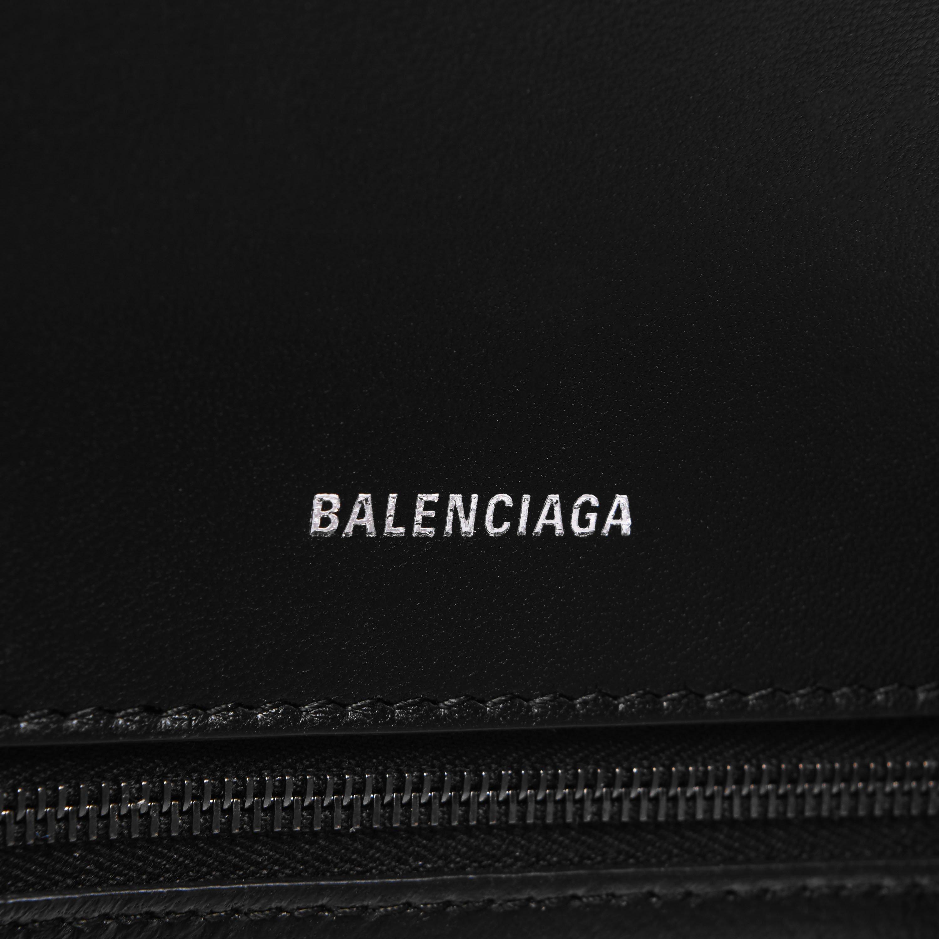 Blk/Blk 1000 - Balenciaga - Hourglass Small Crocodile Handbag - 5