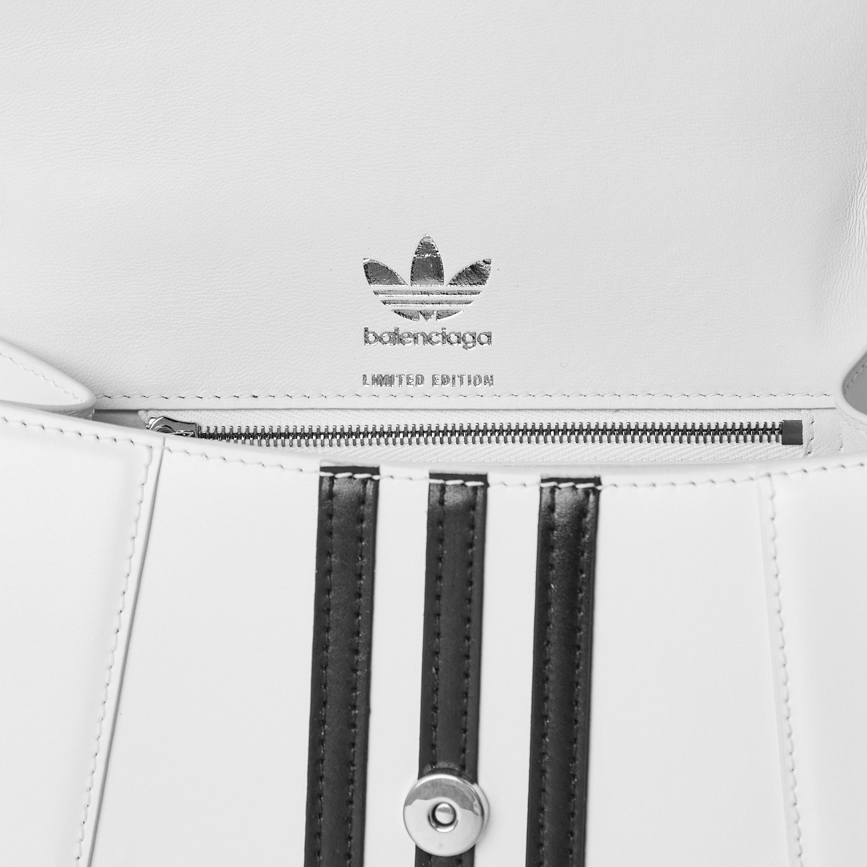 White/Black - Balenciaga - Hourglass Small Crocodile Handbag - 5