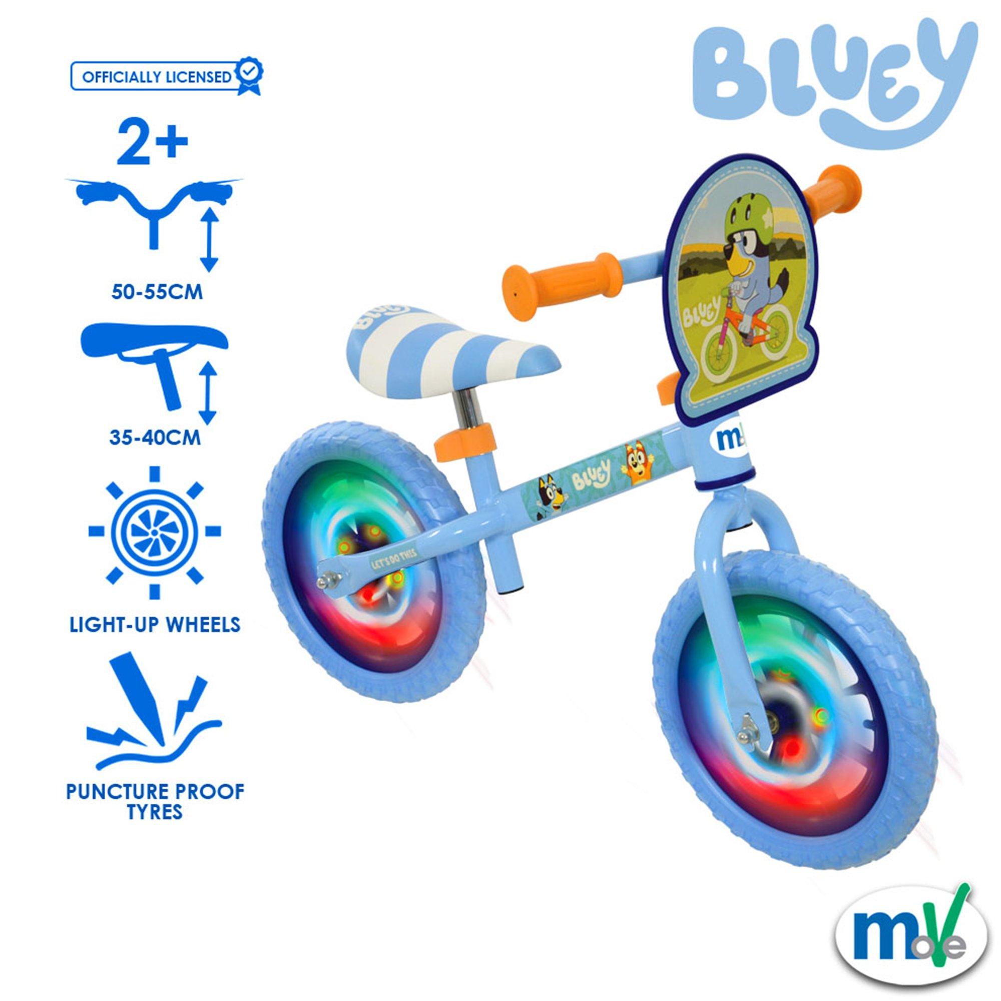 Blue - Bluey - MoVe Bluey 12 Balance Bike with Light Up Wheels - 2