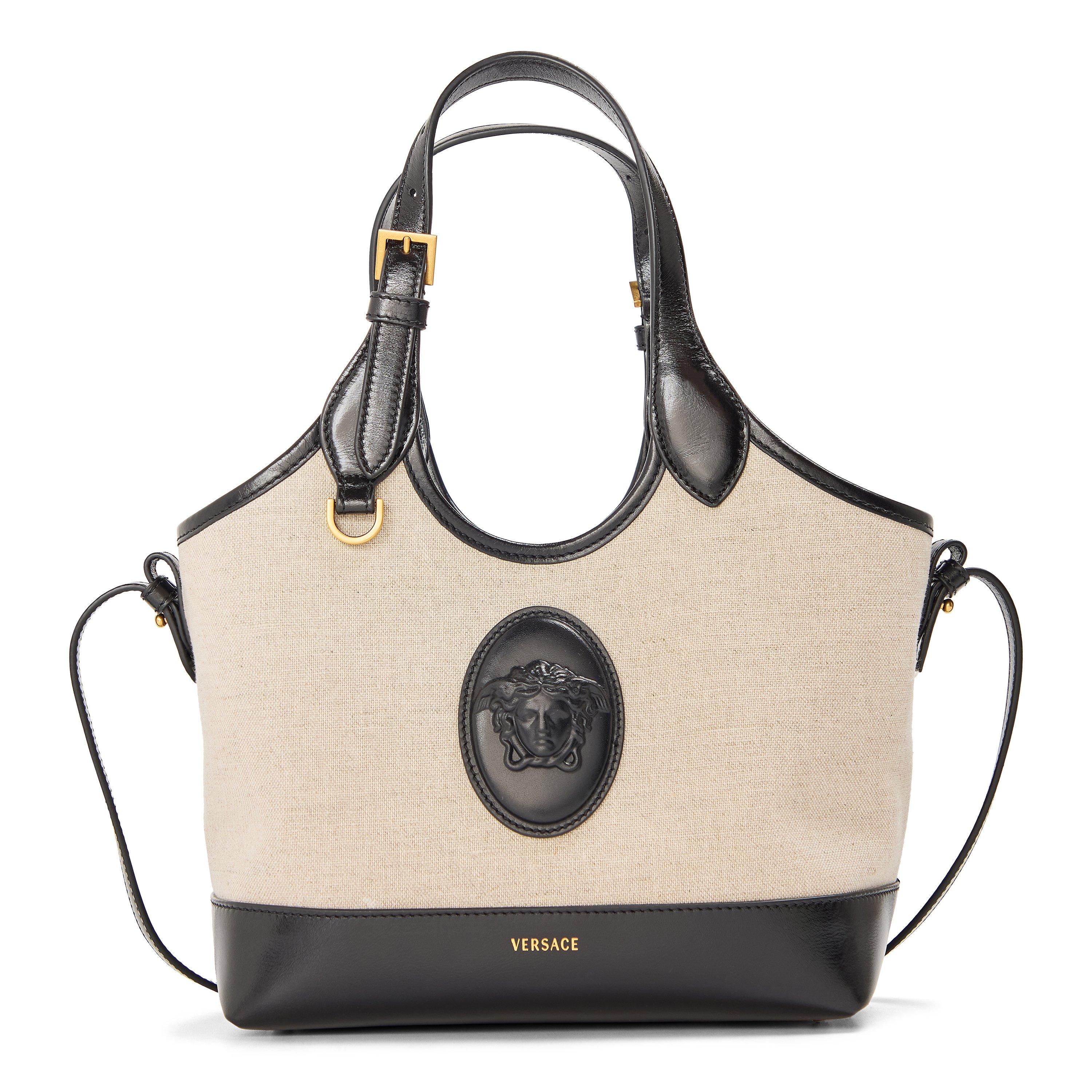 Beige Black - Versace - Women's Tote Bag S - 1