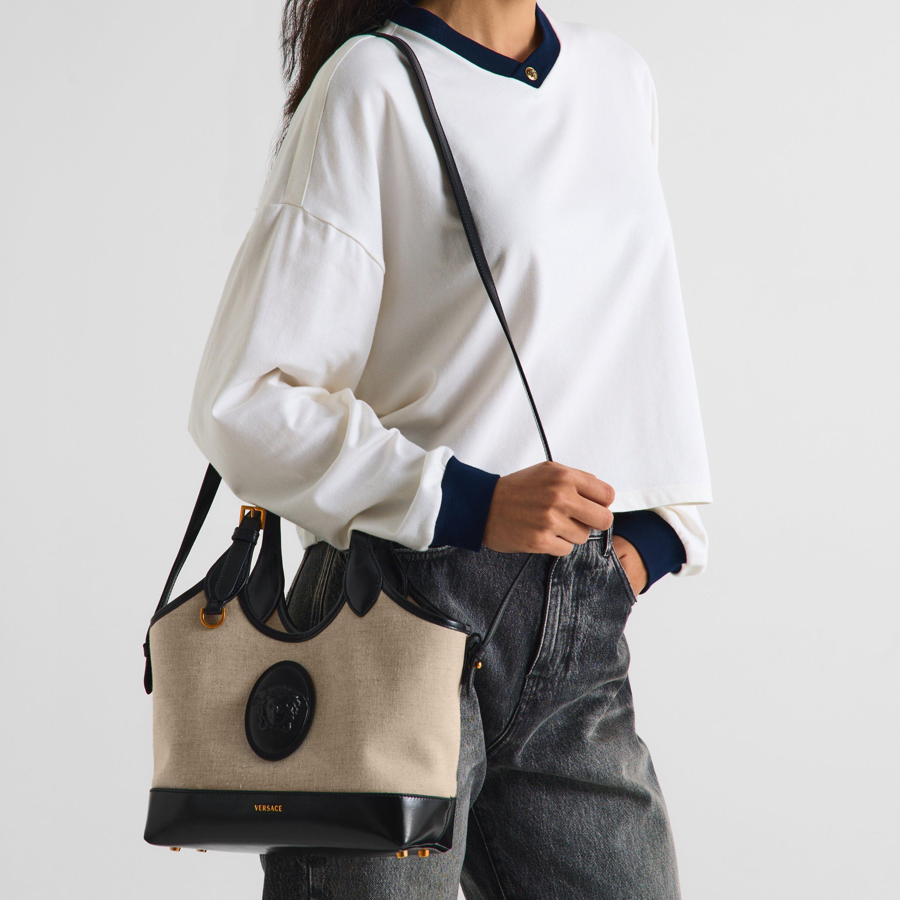 Beige Black - Versace - Women's Tote Bag S - 3