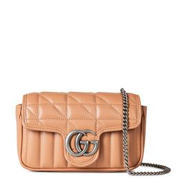 Gucci Marmont Gg Super Mini Quilted Shoulder Bag