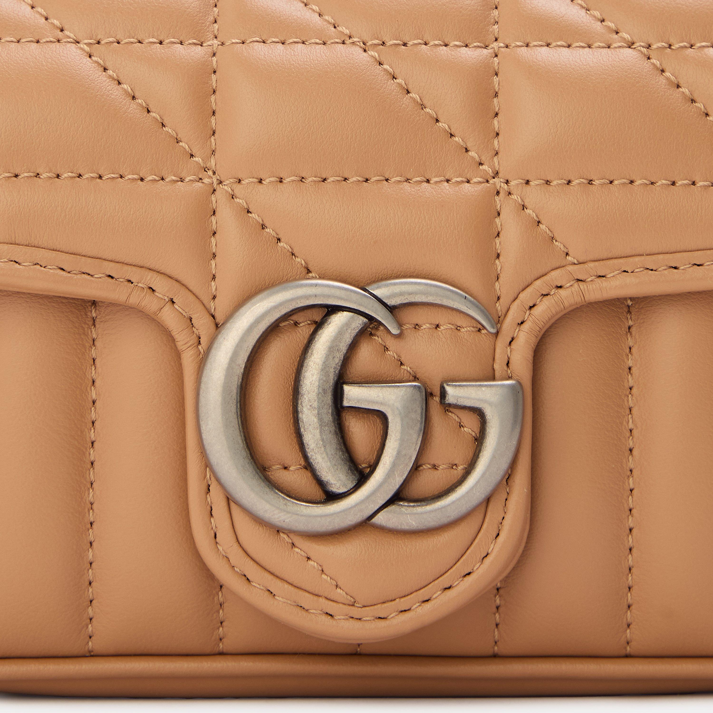 Rose Beige 2754 - Gucci - Marmont GG Super Mini Quilted Shoulder Bag - 4