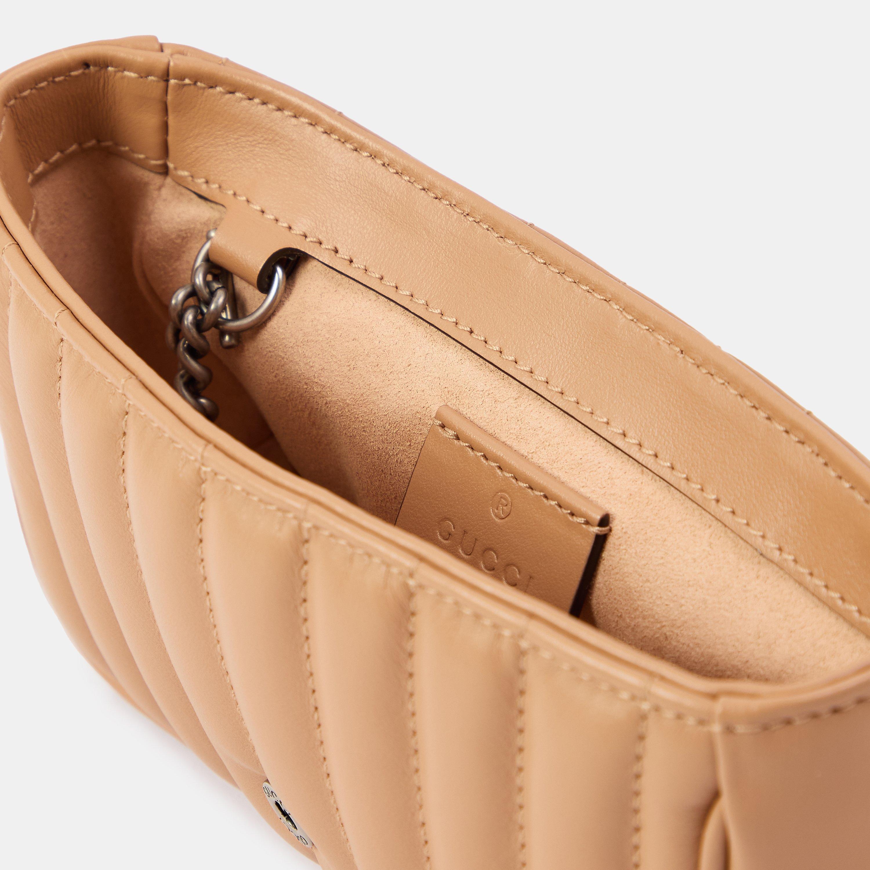 Rose Beige 2754 - Gucci - Marmont GG Super Mini Quilted Shoulder Bag - 5