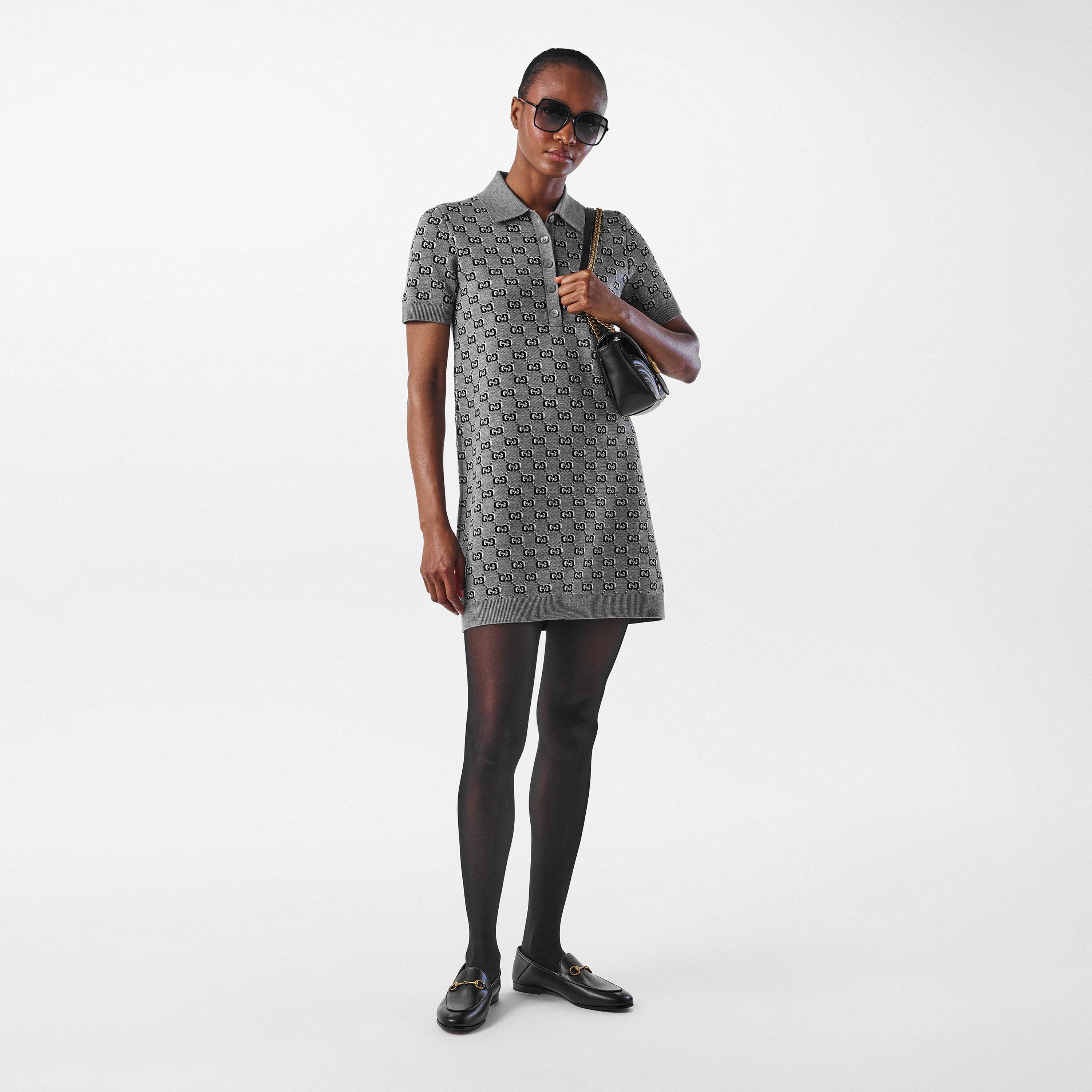 Black/Grey - Gucci - Low Nose Bridge Fit Square Sunglasses - 6