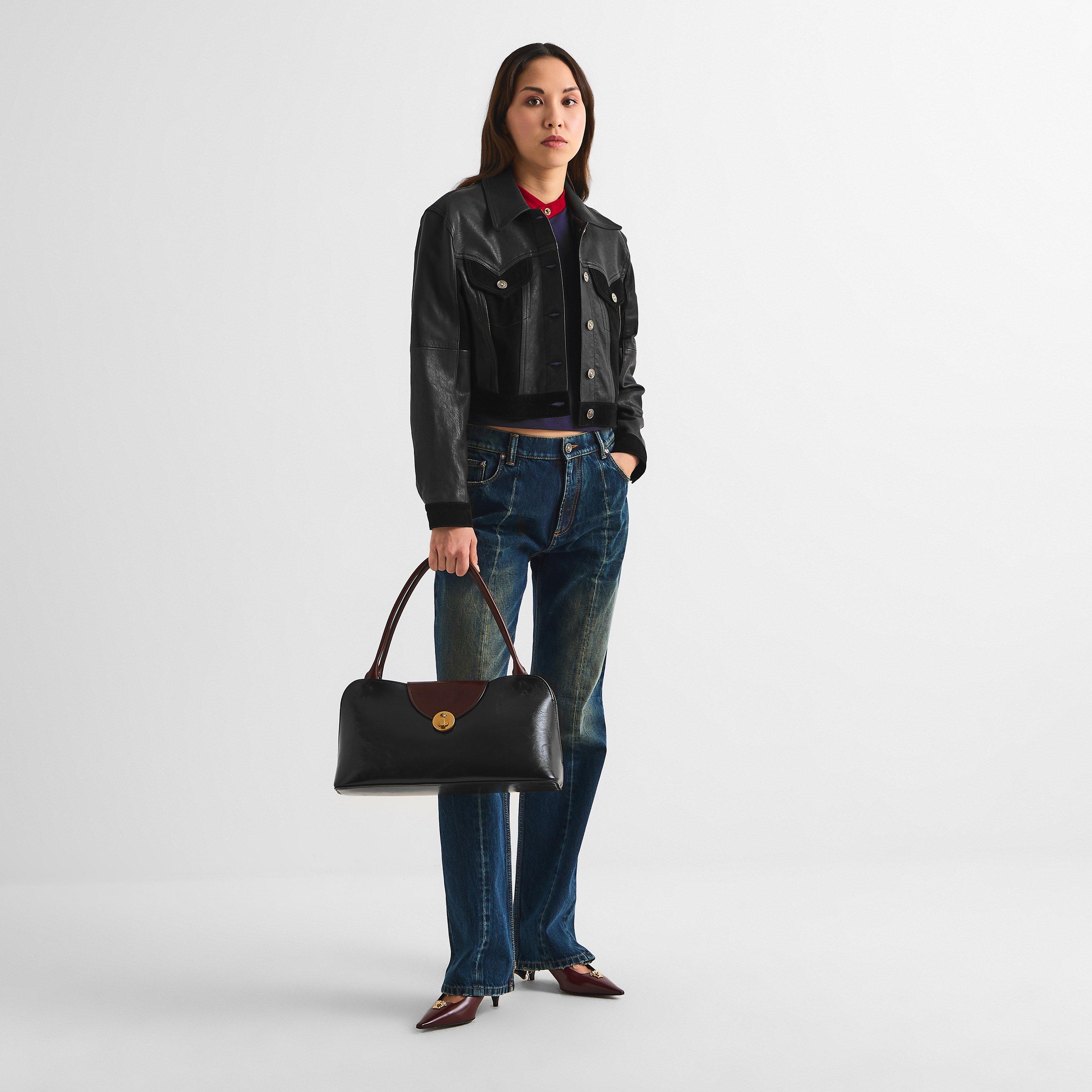 Black Rosewood - Versace - Women's Vivian Shoulder Bag - 6