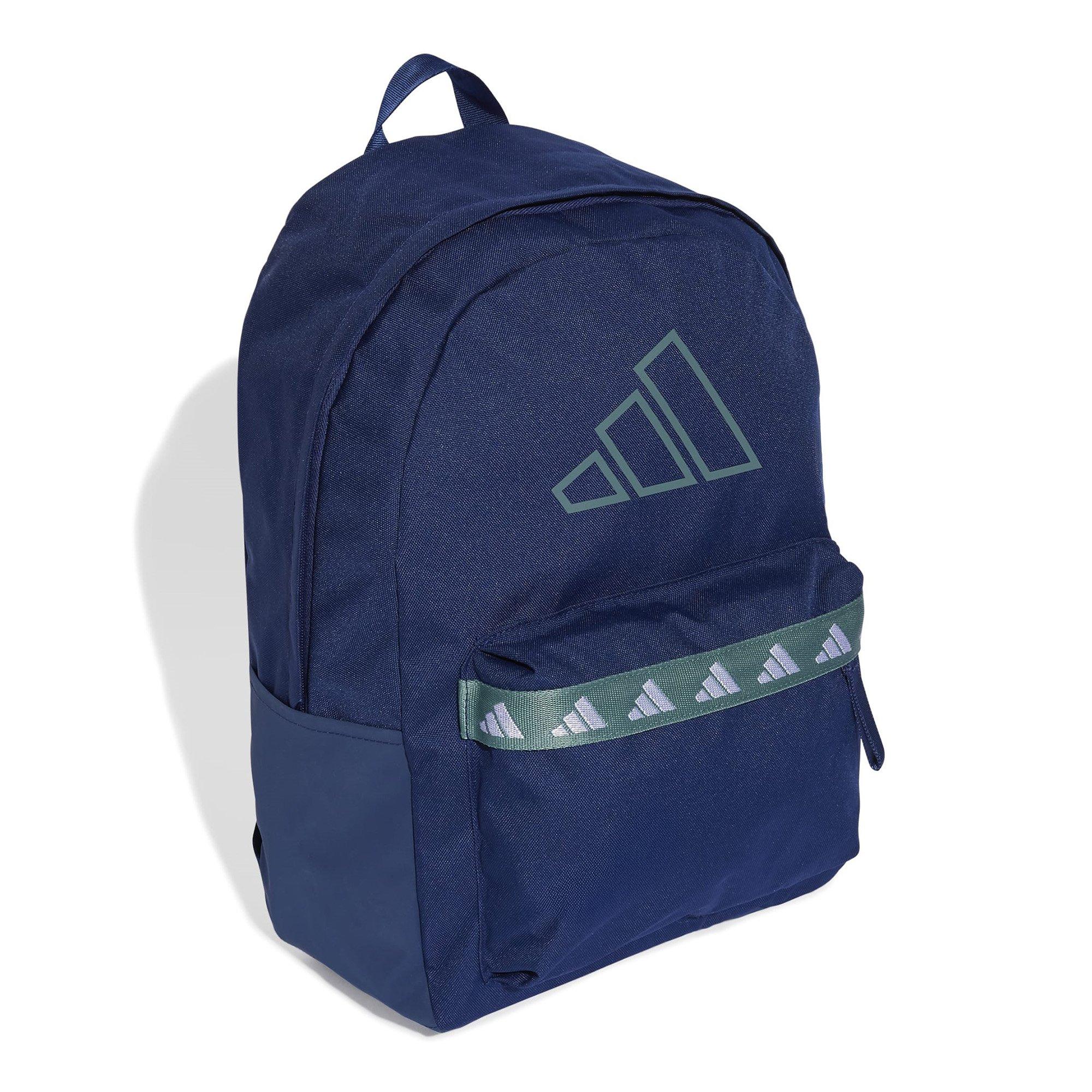 Dark Blue/Teal - adidas - Kids' CL Tape Backpack - 3
