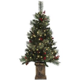 HOMCOM 1.2m/4ft Artificial Christmas Tree with 100 Lights