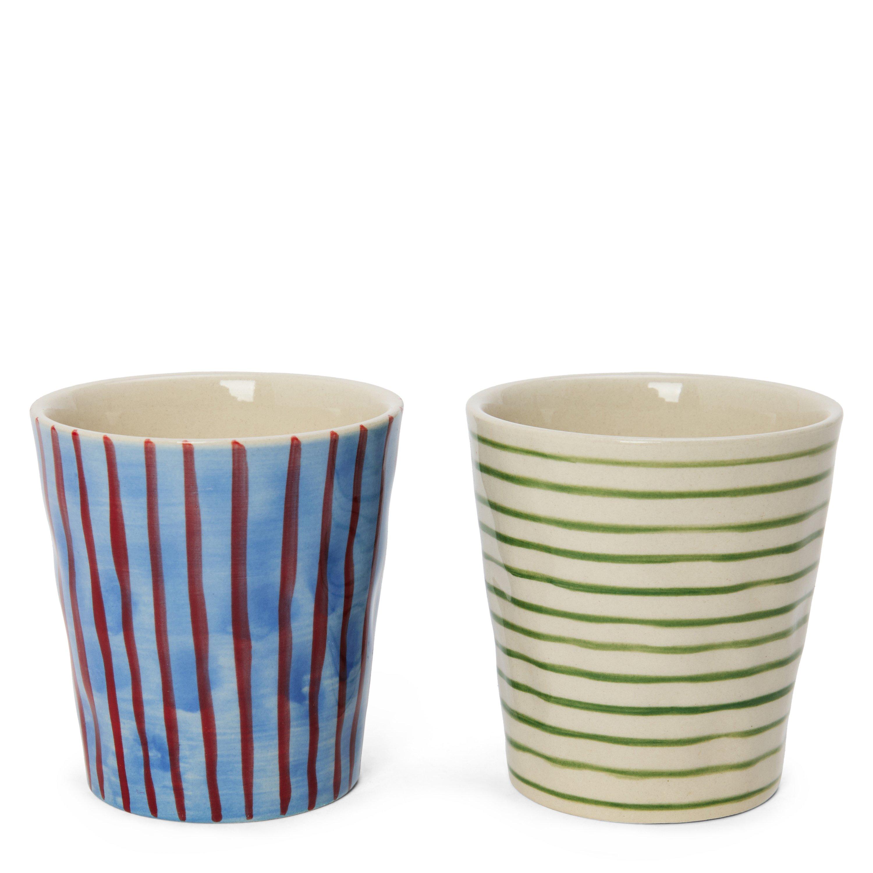 Striped Coffee Mugs - Set of 2 - Image 2
