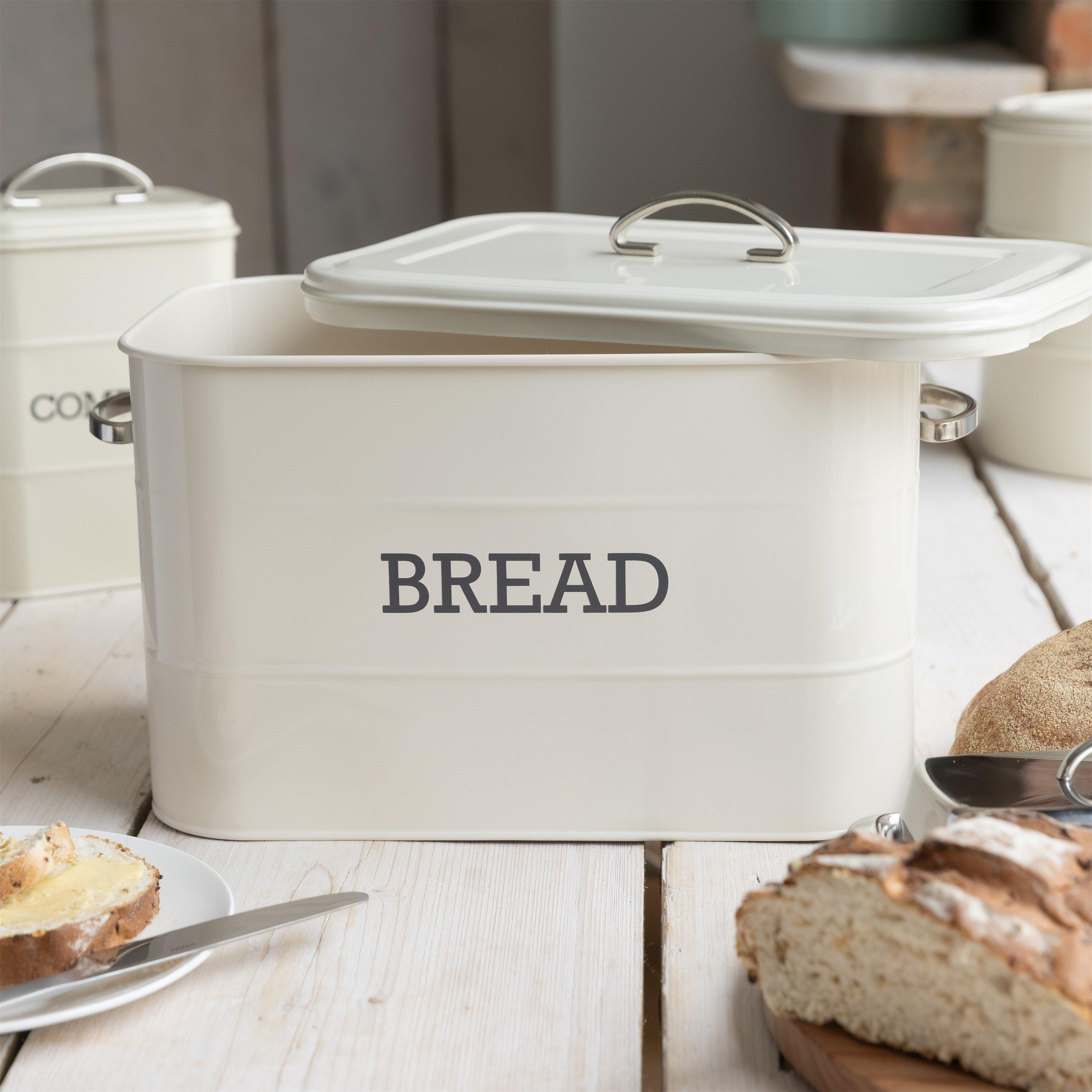 Cream - KitchenCraft - Living Nostalgia Antique Cream Bread Bin - 3
