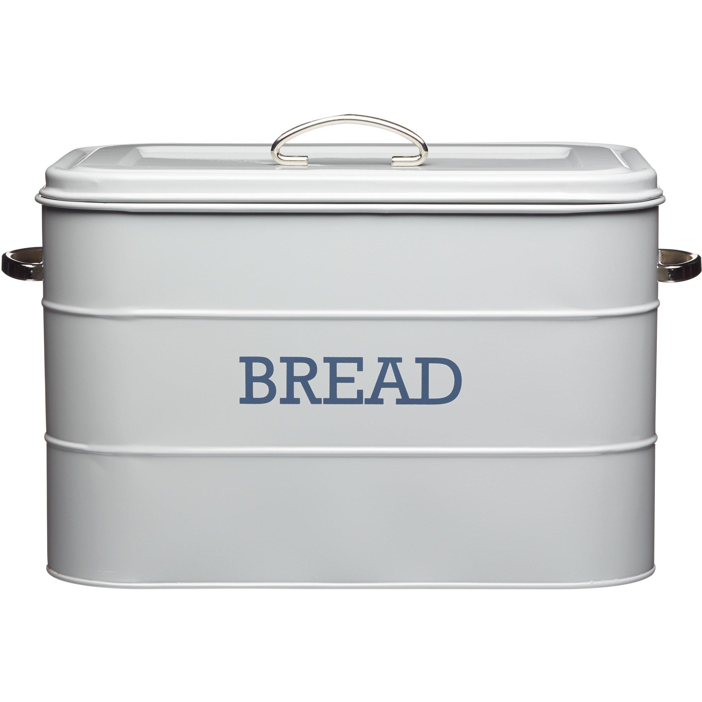 Grey - KitchenCraft - Living Nostalgia French Grey Bread Bin - 1