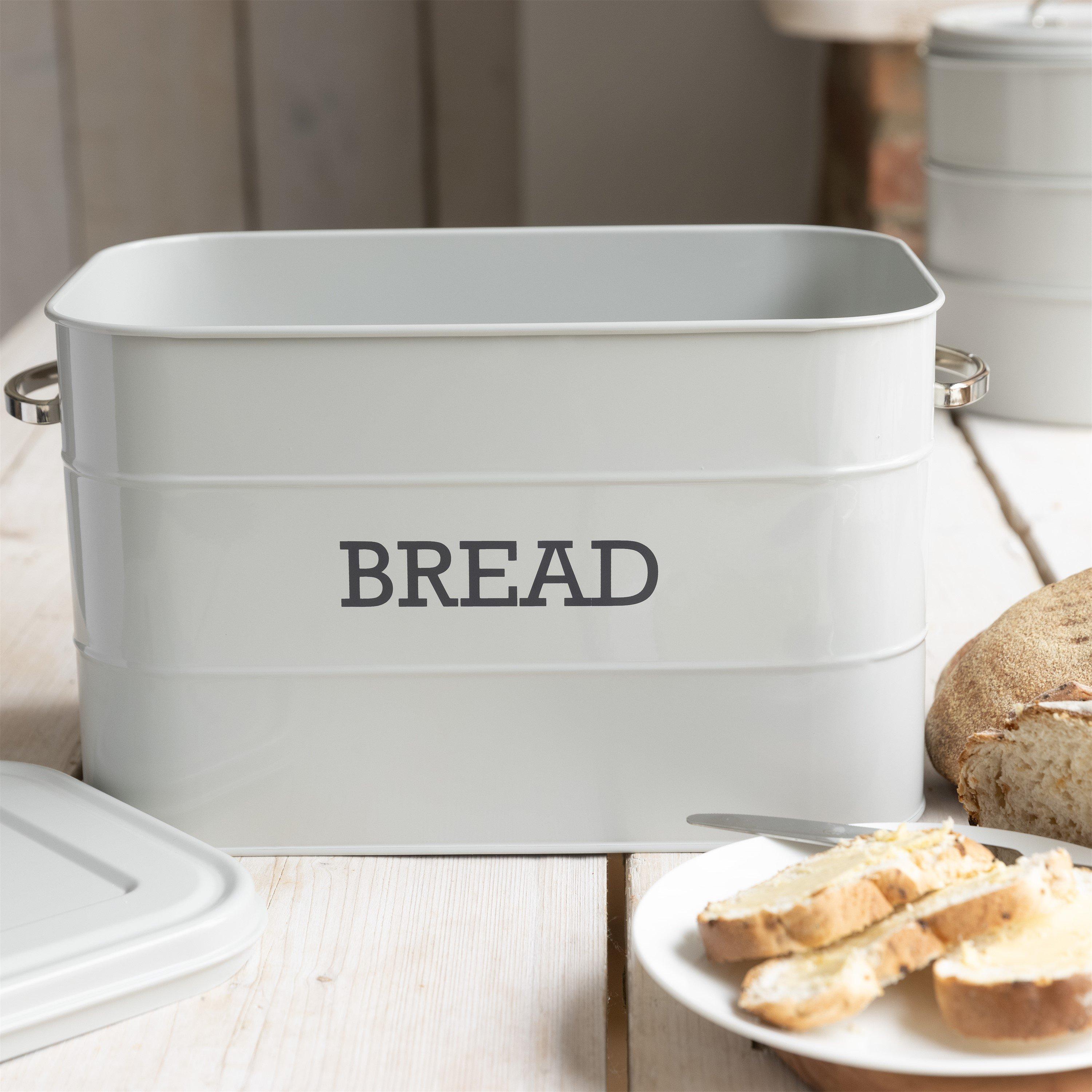 Grey - KitchenCraft - Living Nostalgia French Grey Bread Bin - 3