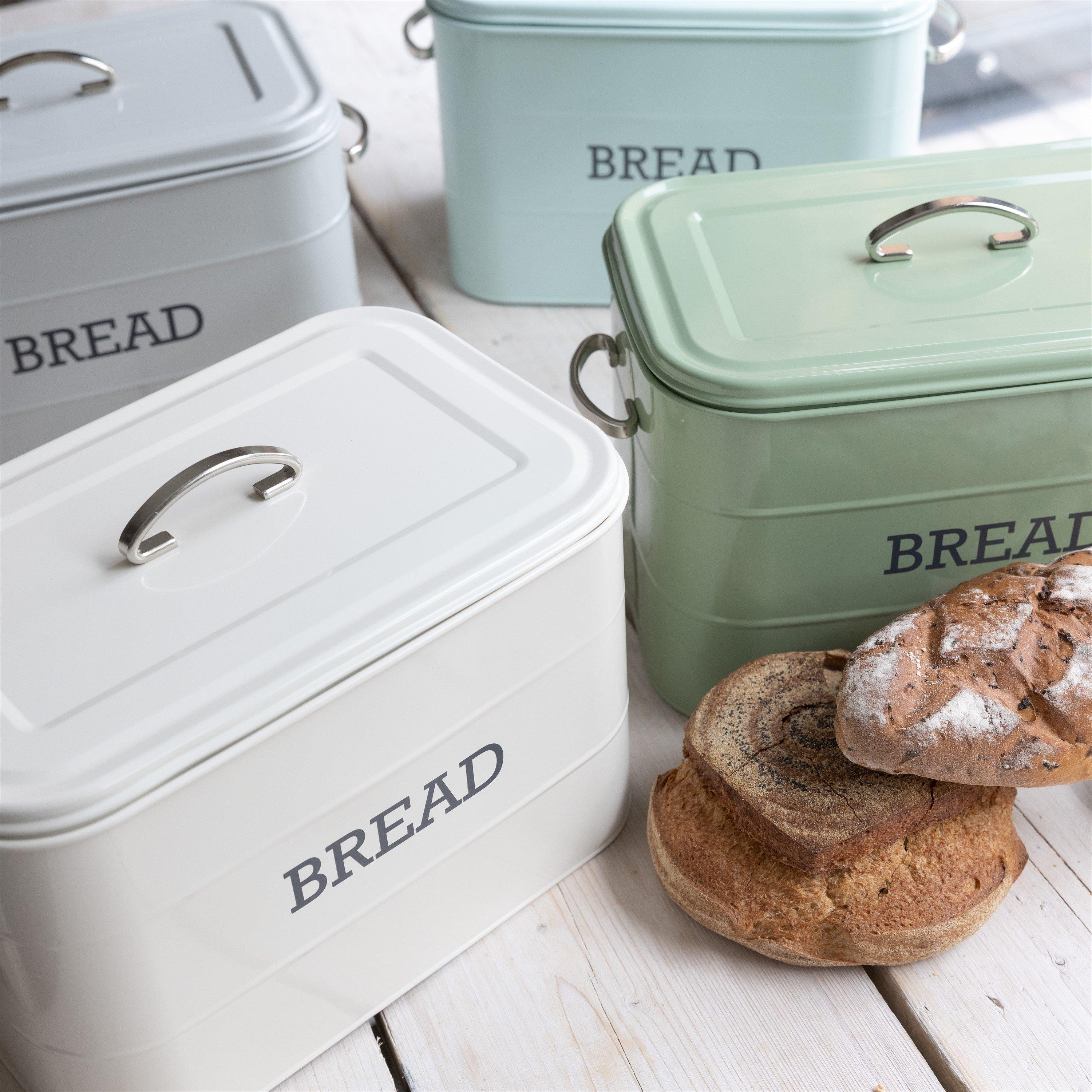 Grey - KitchenCraft - Living Nostalgia French Grey Bread Bin - 6