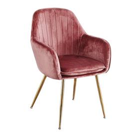 LPD Lara Dining Chair Vintage Pink With Gold Legs