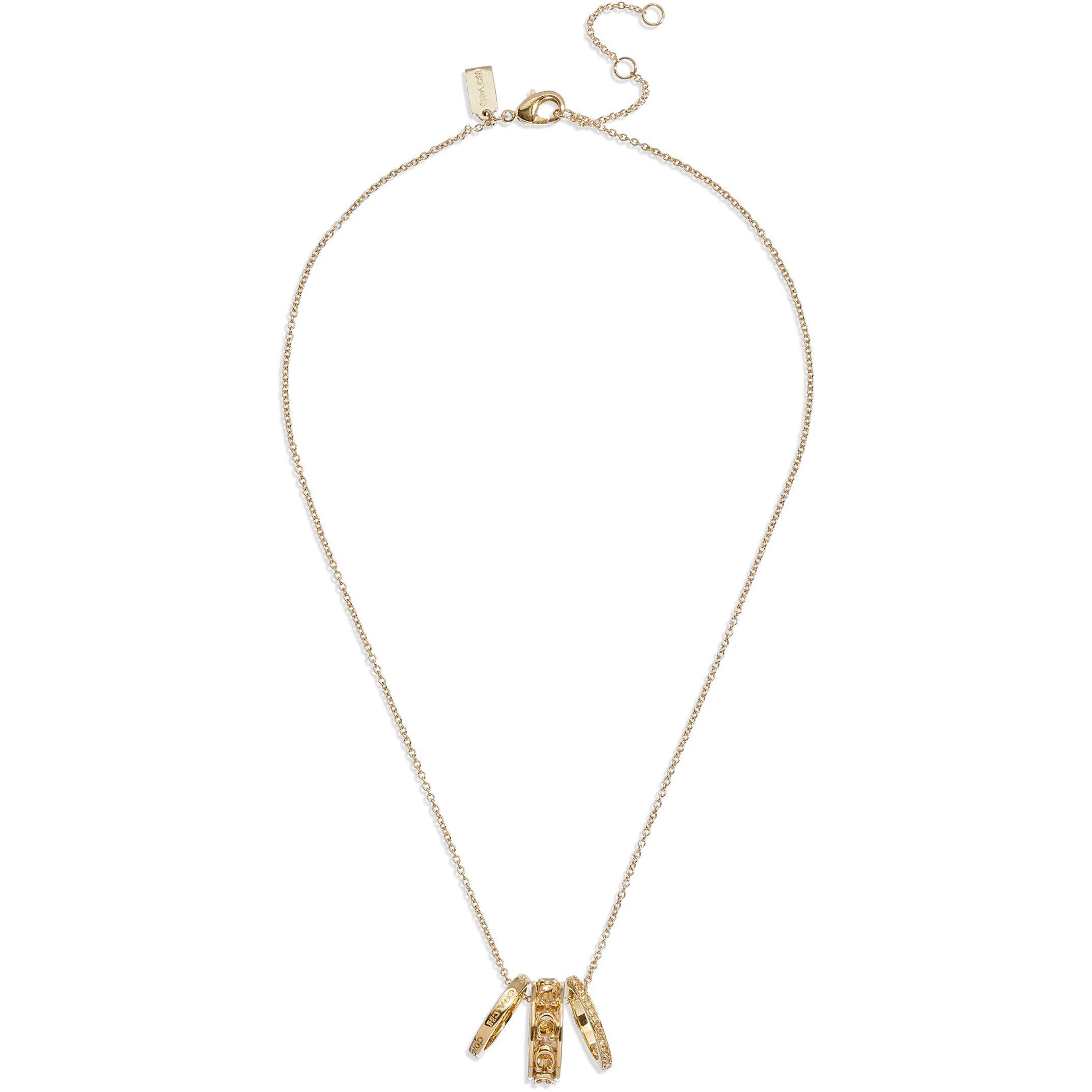 ★海外限定★【COACH】PRL CHKR NKLC LD99 ネックレス Coach Jewellery | Coach Opn Pndnt Nklc Ld99 | Pendant