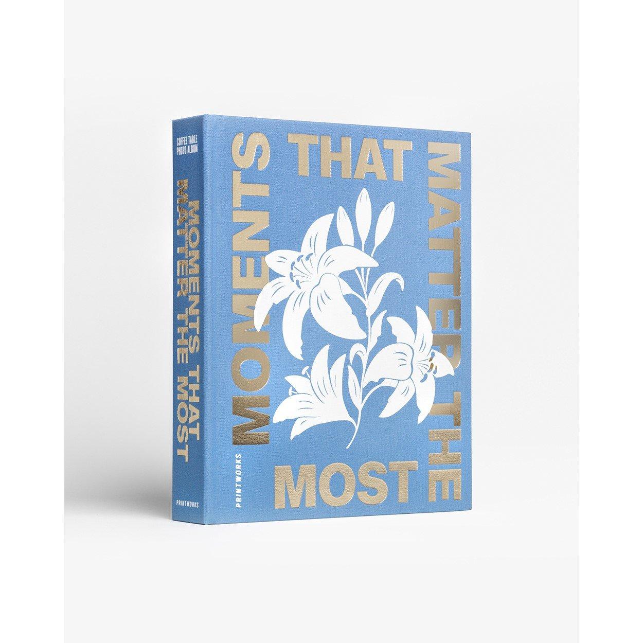 Printworks Moments that Matter the Most - Photo Album 4x6 – Elegant Sky Blue Coffee Table Book for Photos & Notes – 30-Page Large Keepsake Memory Book – Thoughtful Gift Idea – Blue - Image 3