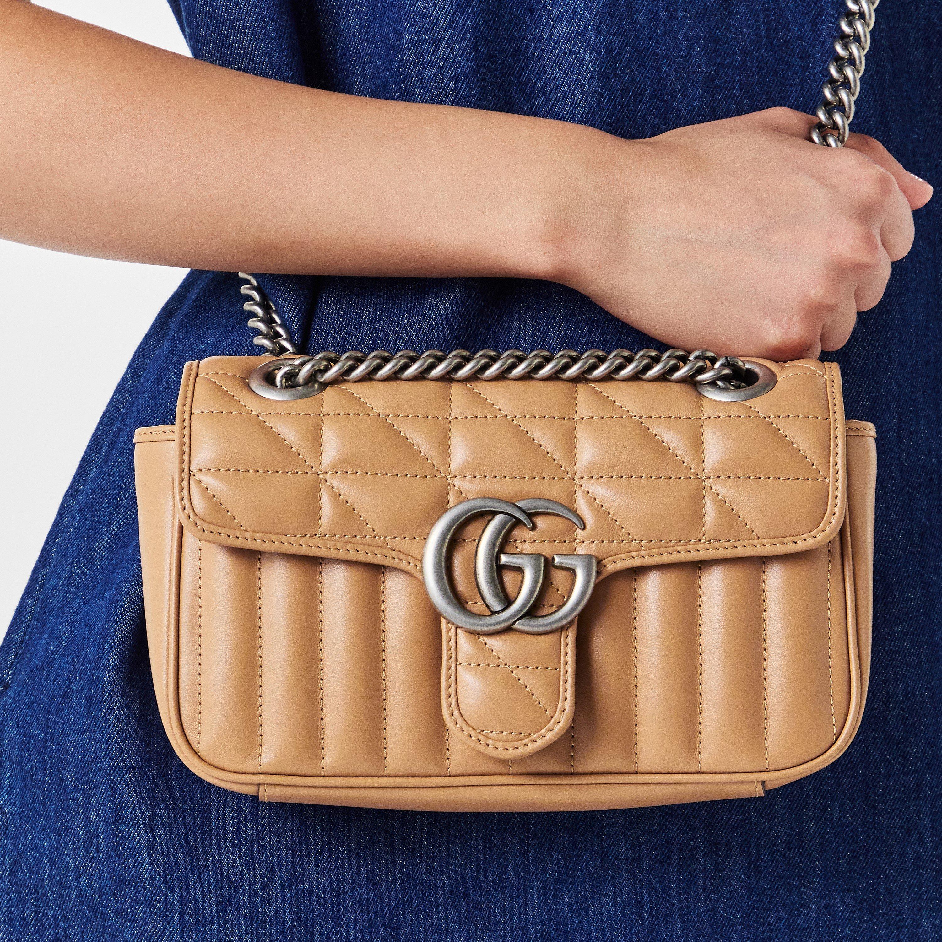 Rose Beige 2754 - Gucci - Mini Marmont GG Shoulder Bag - 3