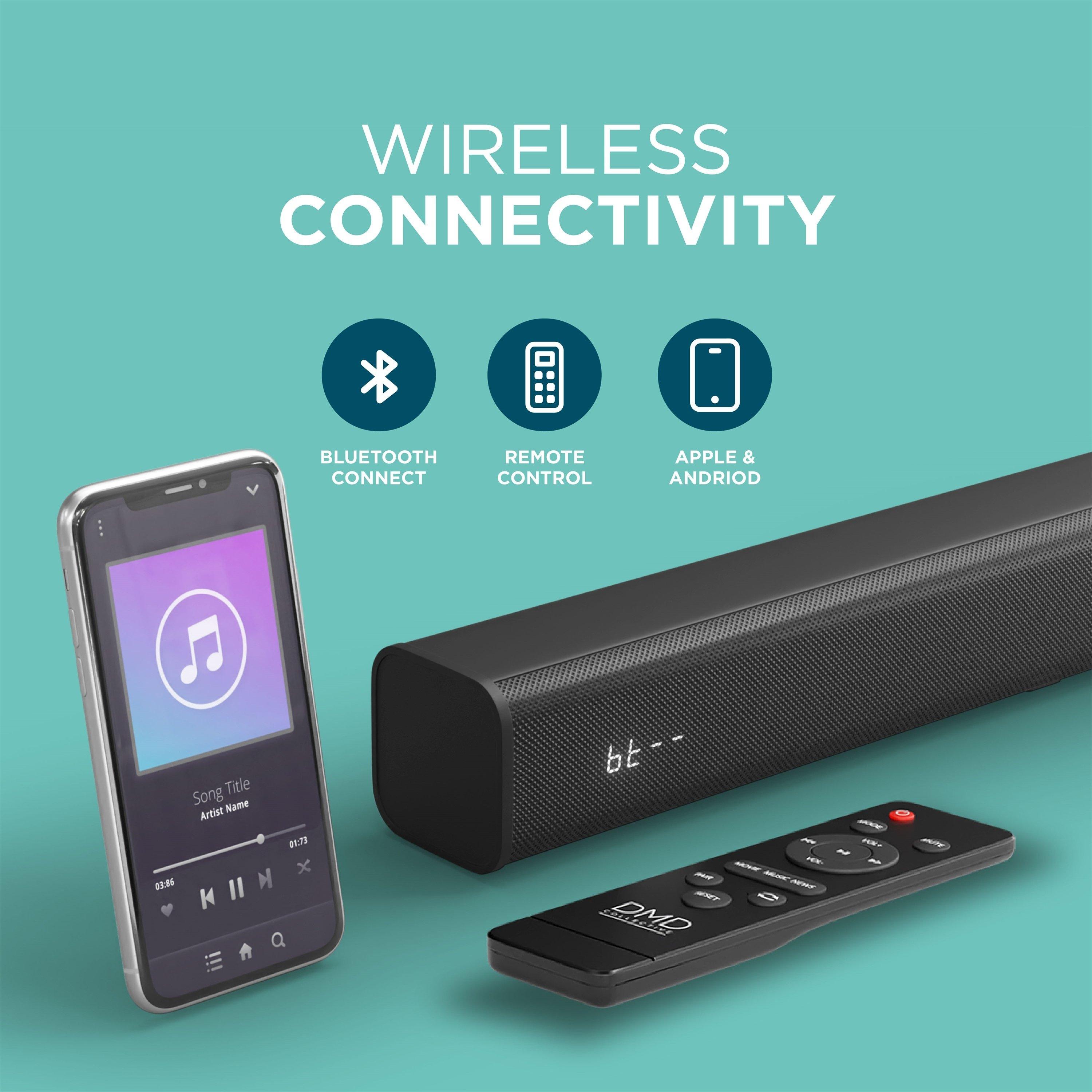 Black - DMD Collective - All In One TV Sound Bar - 4