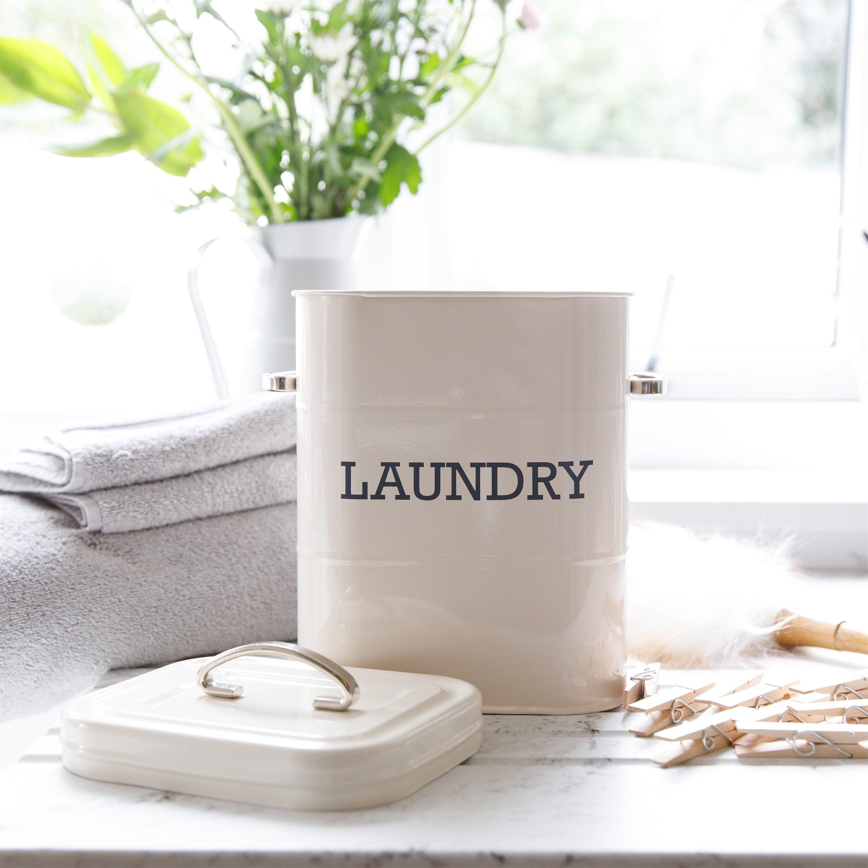 Cream - KitchenCraft - Living Nostalgia Antique Cream Laundry Tin - 4