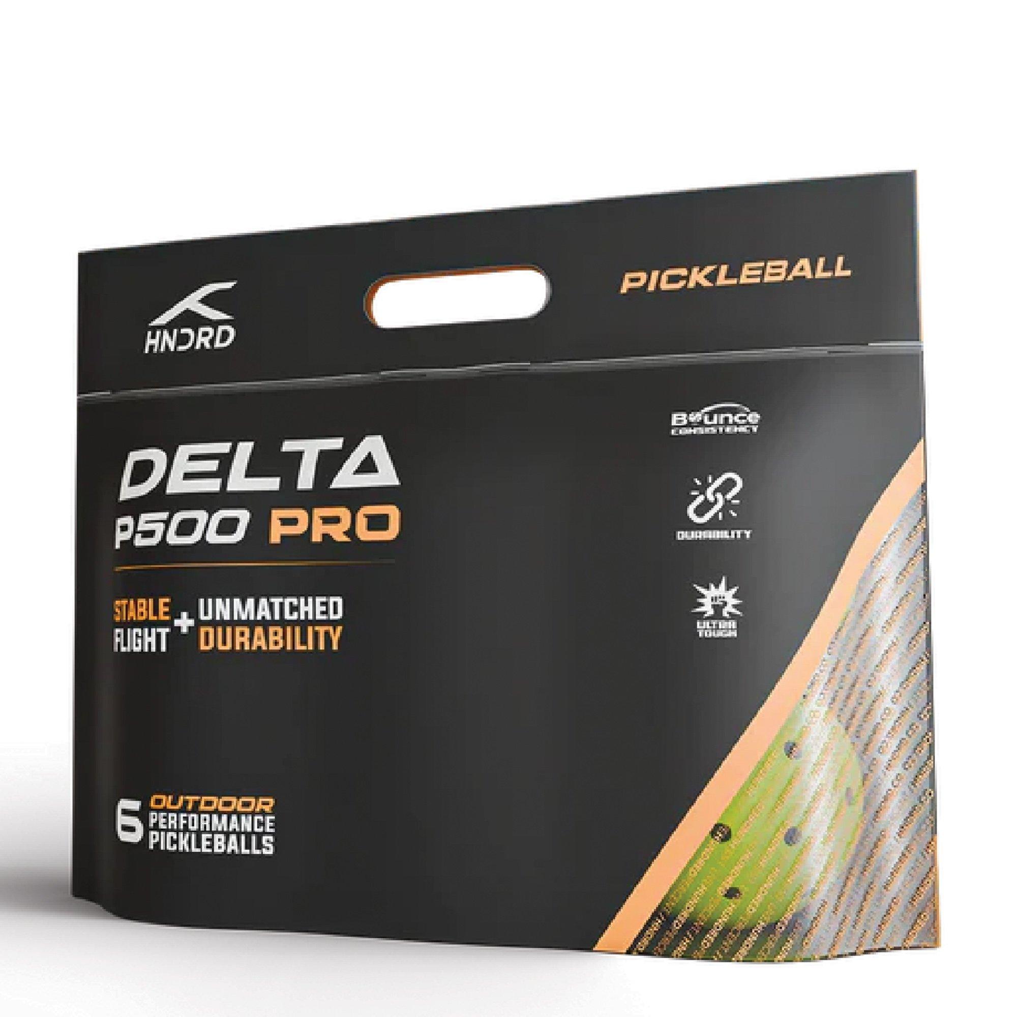 Neon Yellow - Hundred - P500 Pro Outdoor Plastic Pack of 6 Pickleball Balls - 3