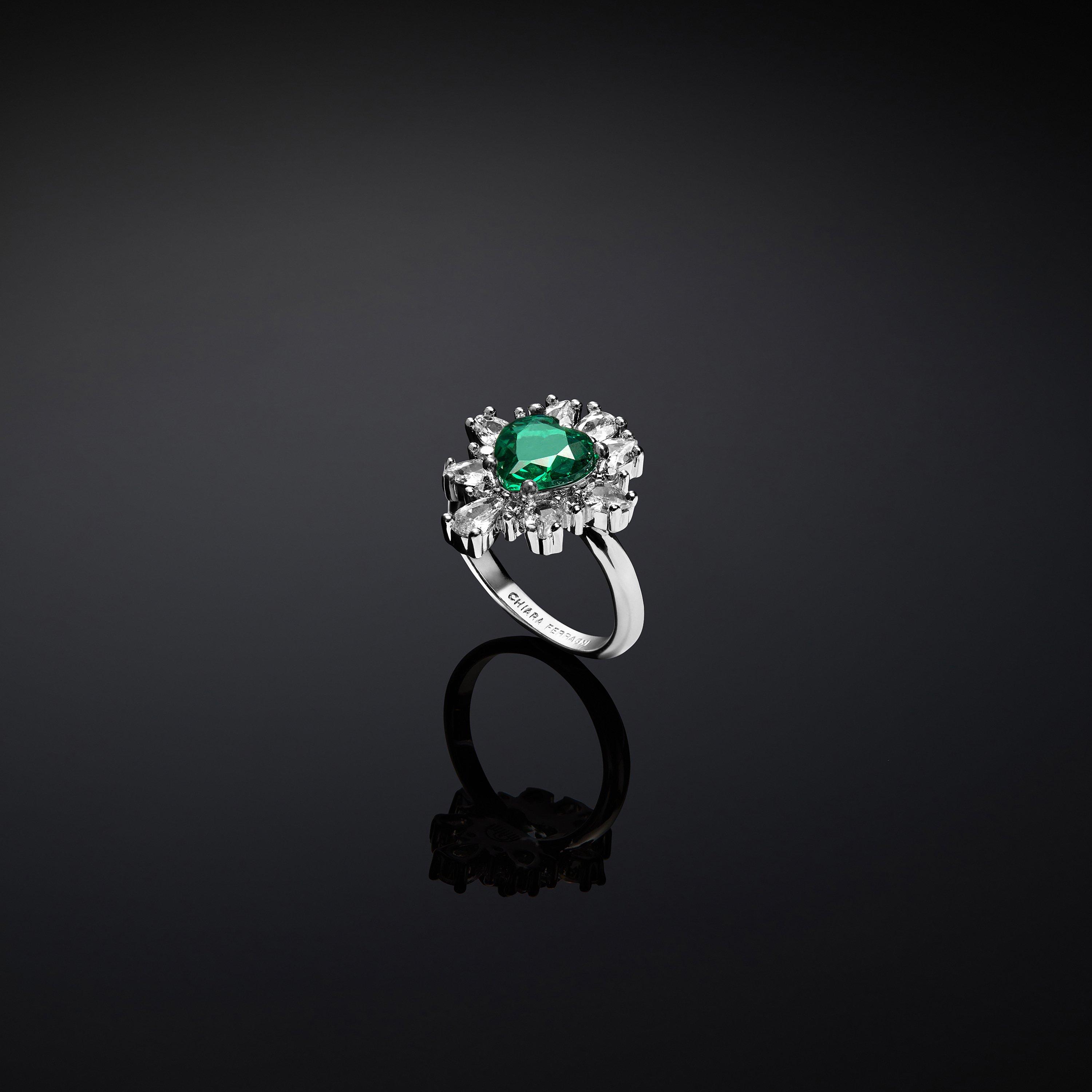 Multi - Chiara Ferragni - Women's Emerald Band Ring