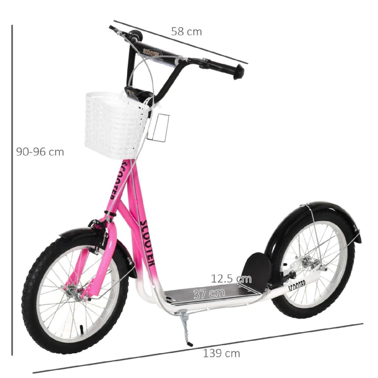Pink - HOMCOM - 16 Teen Ride Scooter 5-12 Year - 3