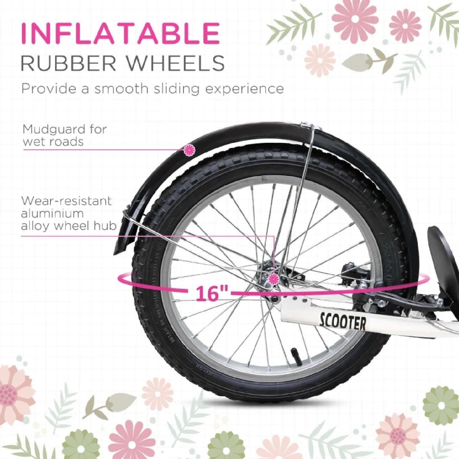Pink - HOMCOM - 16 Teen Ride Scooter 5-12 Year - 6