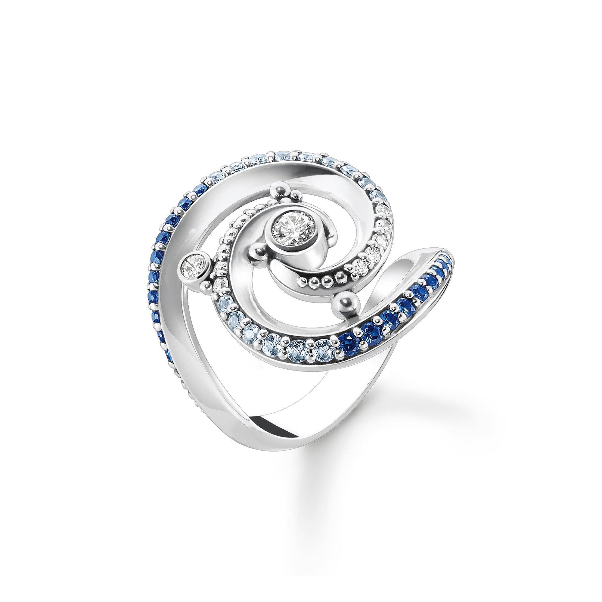 Thomas Sabo Women's Wave Ring - Silver - 52