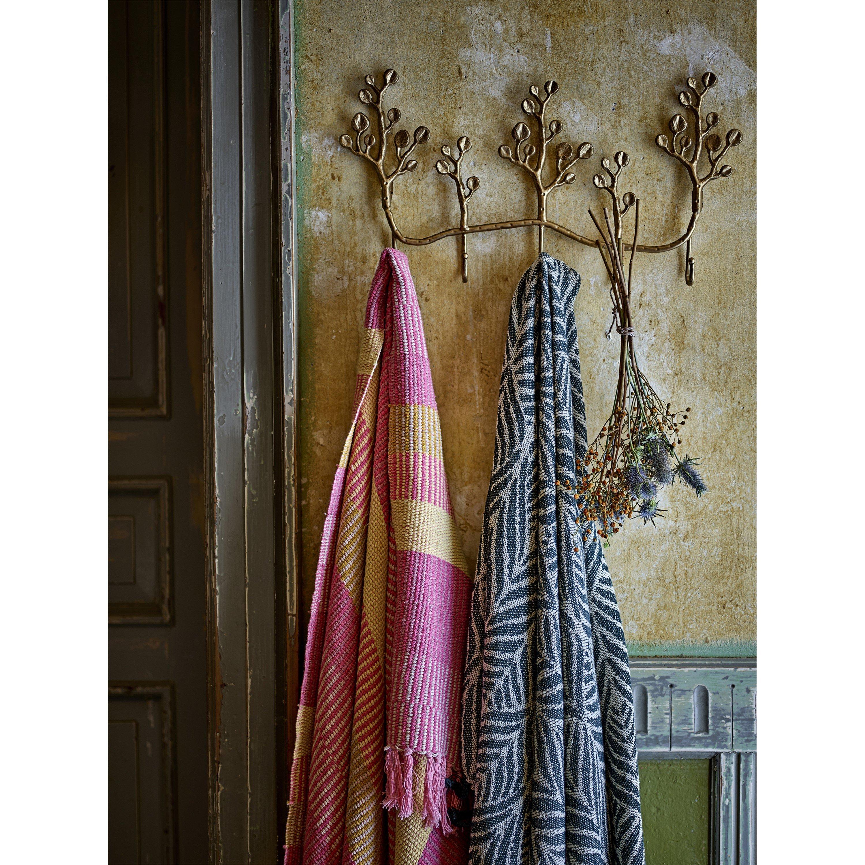 Pink - Bloomingville - Isnel Recycled Cotton Geometric Sofa Throw - 6