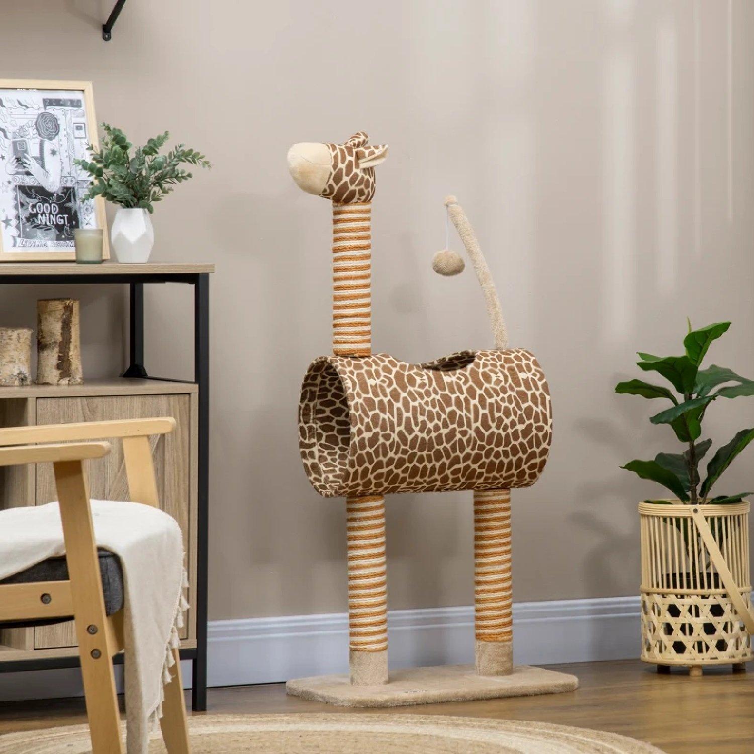 Orange - PawHut - Giraffe-Designed Cat Tree - 9