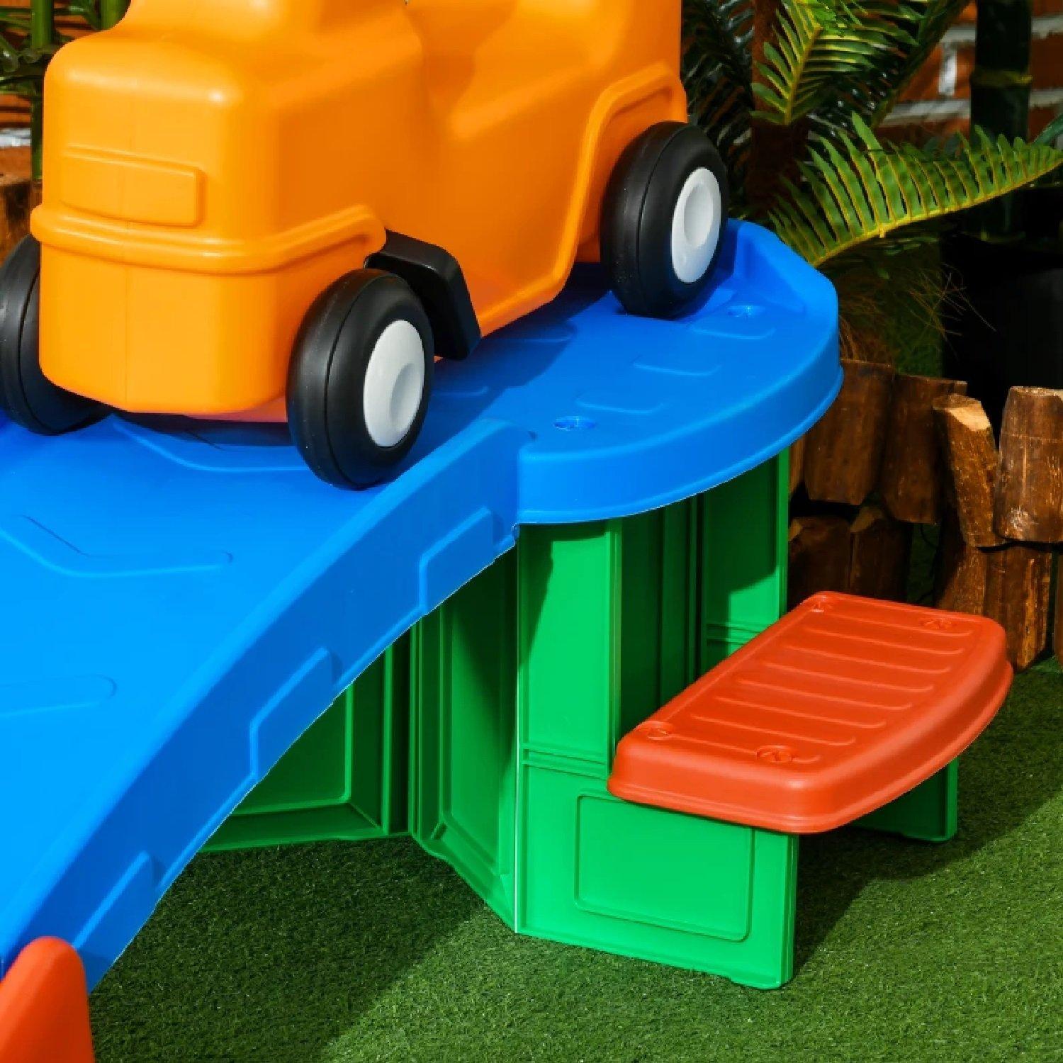 Multi - HOMCOM - 3(m) Four-Piece Ride on Kids Roller Coaster - 8