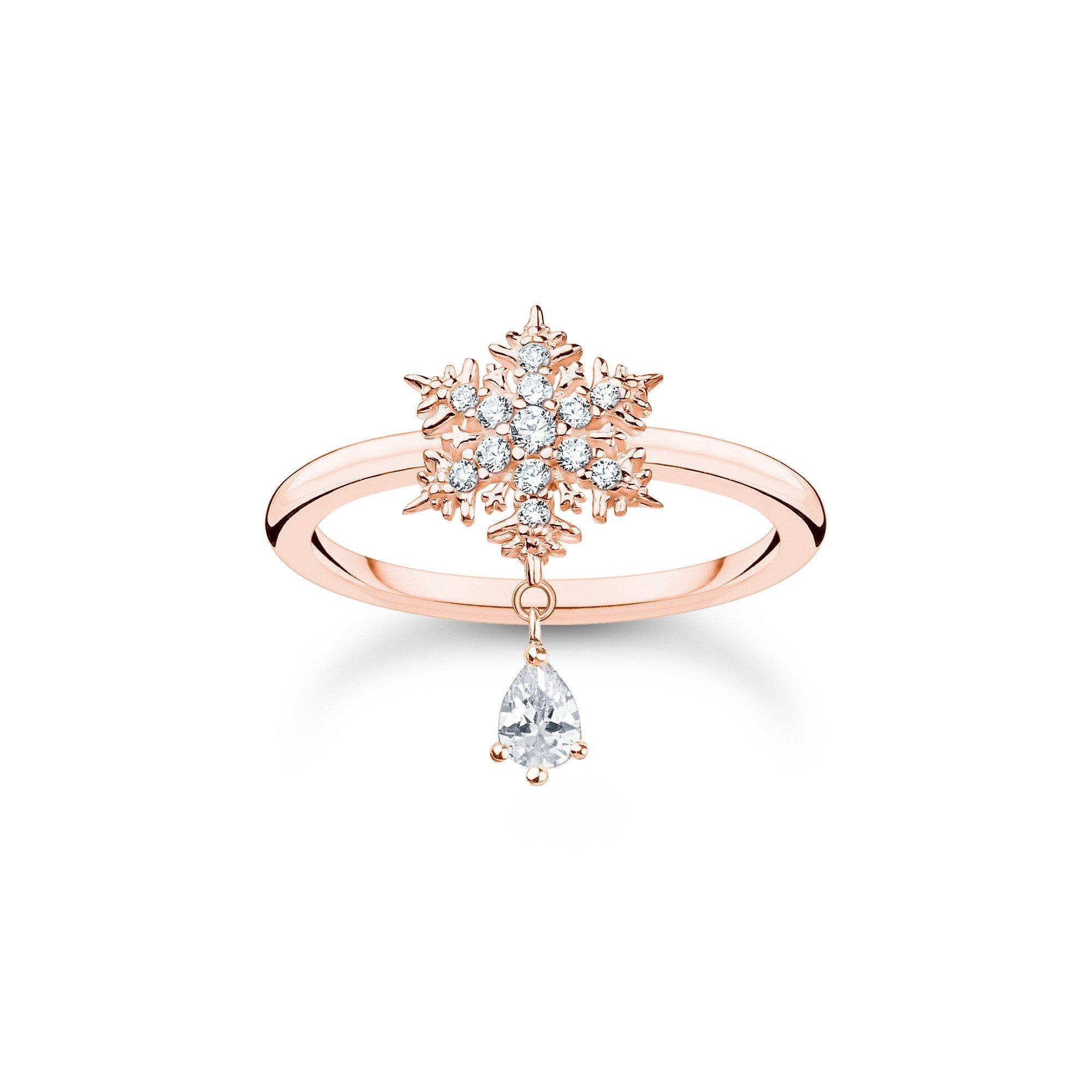 Rose Gold - Thomas Sabo - Women's Snowflake Stack Rings - 1