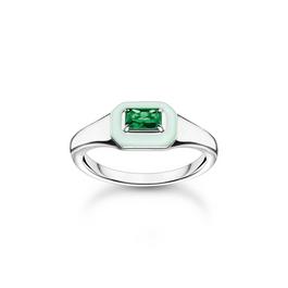 Thomas Sabo Charming Pop Octagonal Green Stone Ring