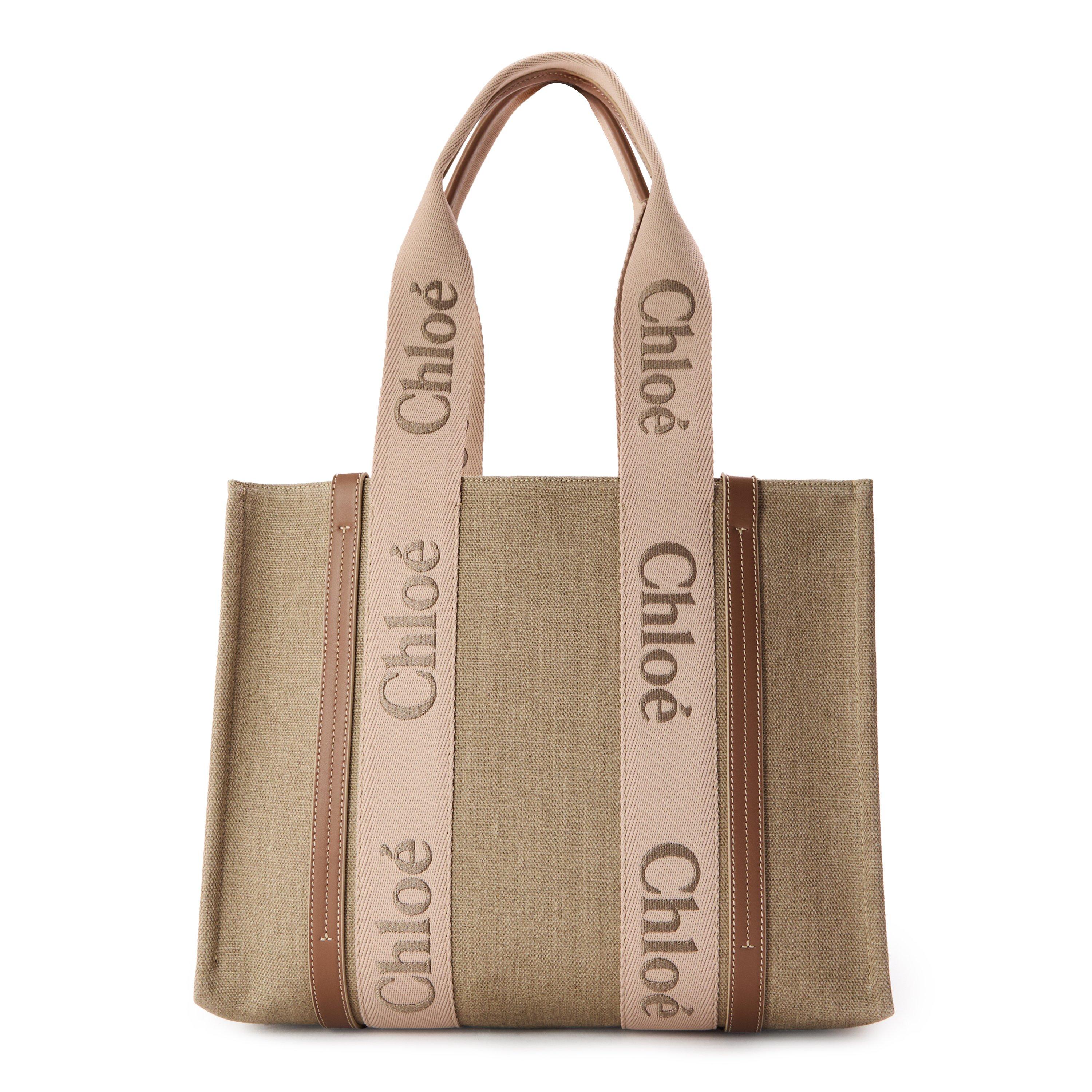 Chloé Woody Medium Shopper Bag - Female - Shopping Bags - Beige - One Size - Bags - Image 4
