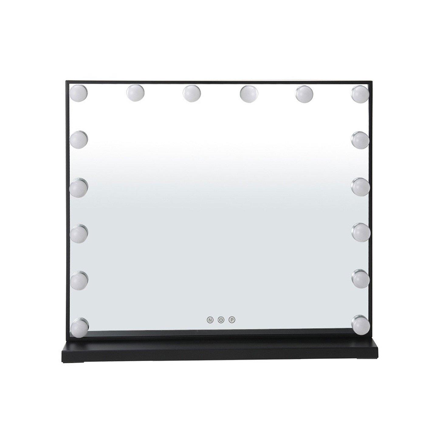 Black - Kabinet UK - Rectangular Makeup Mirror with 16 LED Bulbs - 3