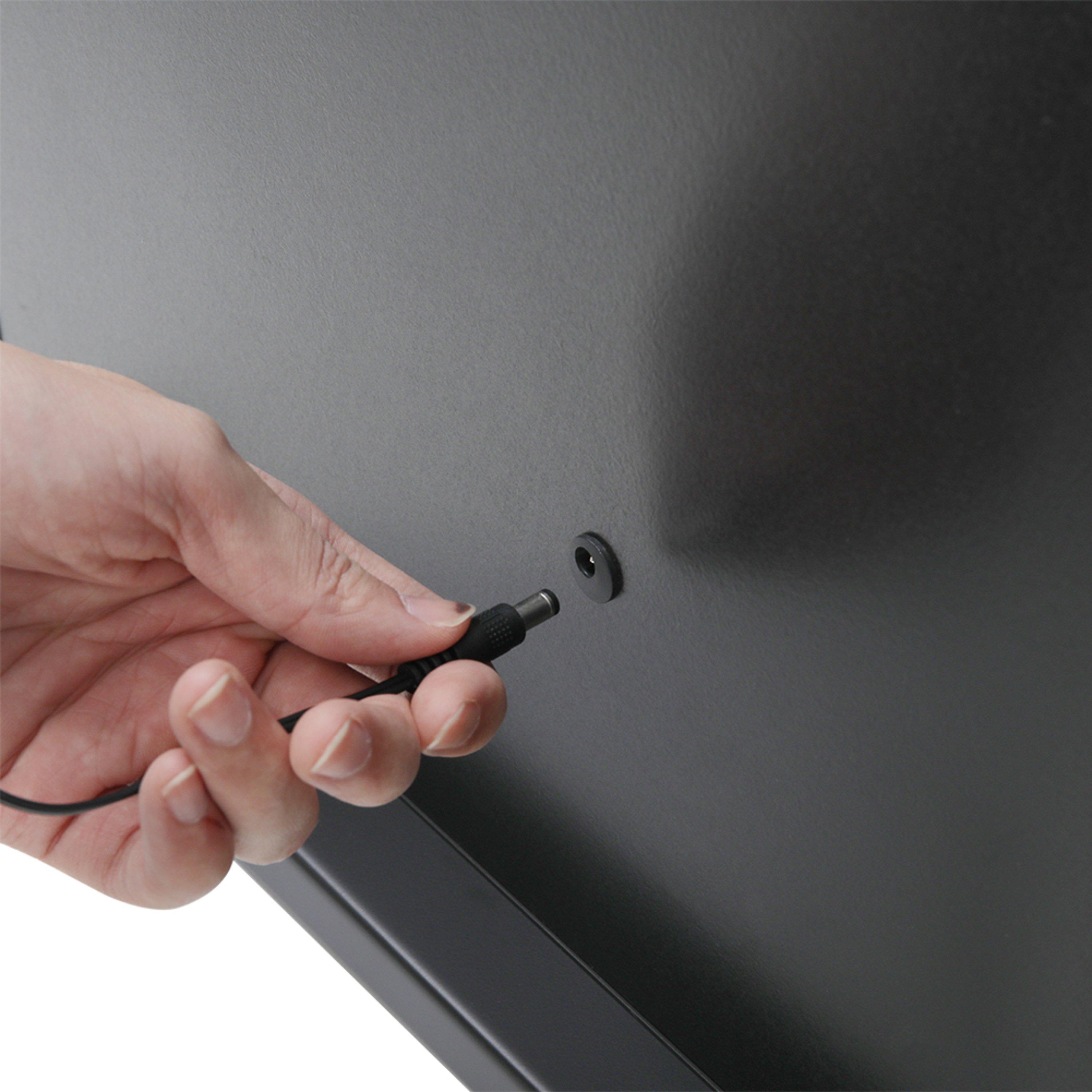 Black - Kabinet UK - Rectangular Makeup Mirror with 16 LED Bulbs - 8