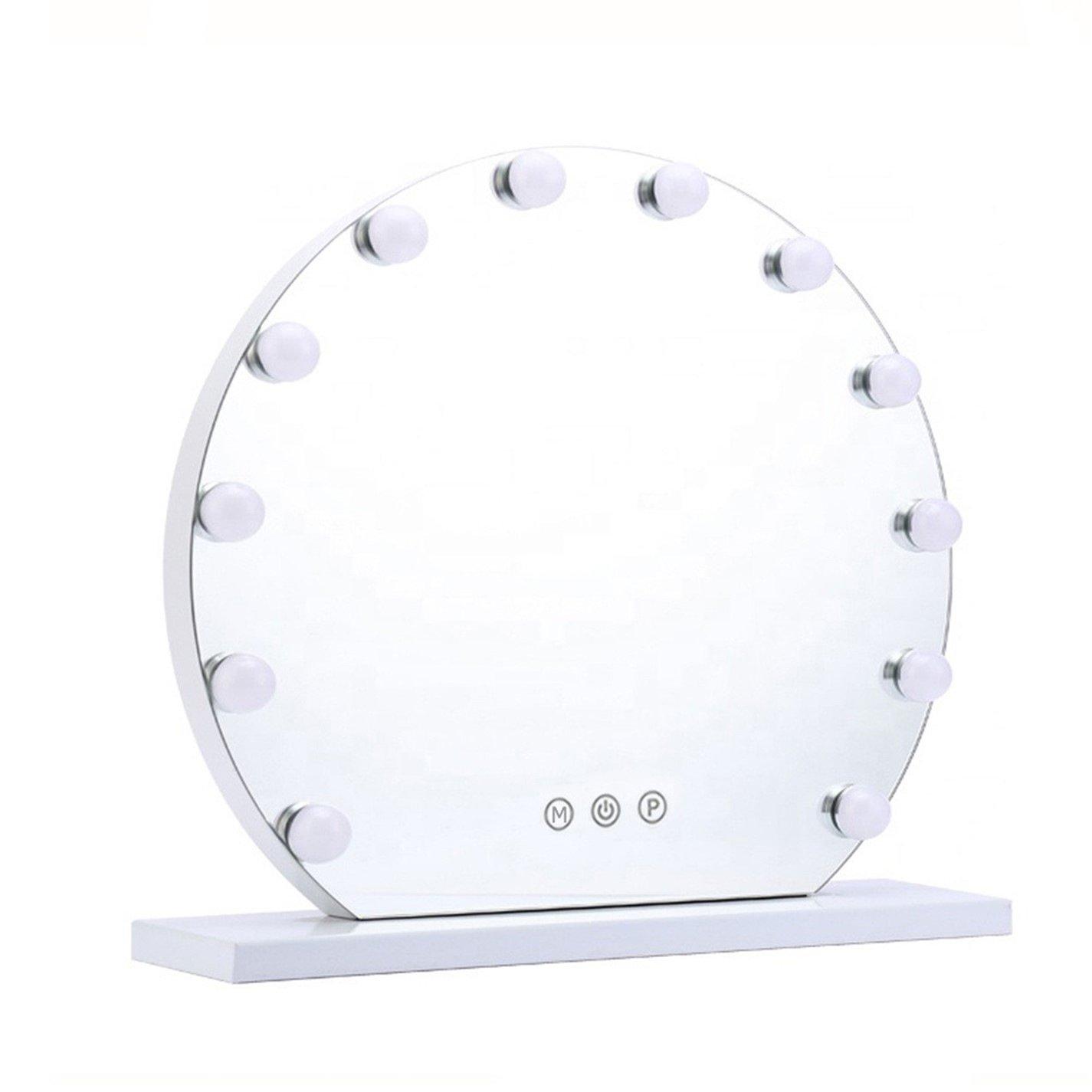 White - Kabinet UK - Round Hollywood Makeup Mirror with White Base - 4