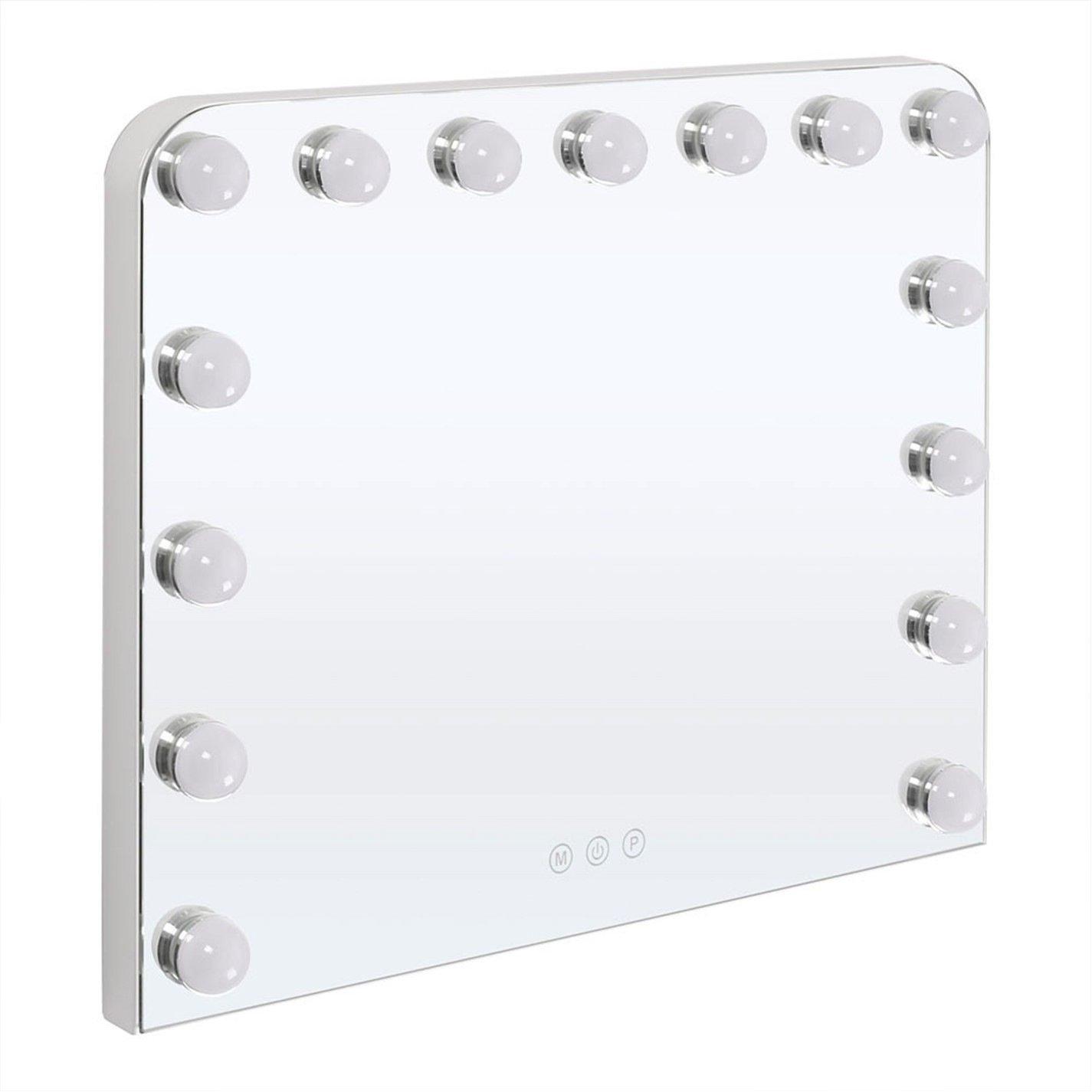 White - Kabinet UK - Rounded Rectangle Makeup Mirror with Base - 4