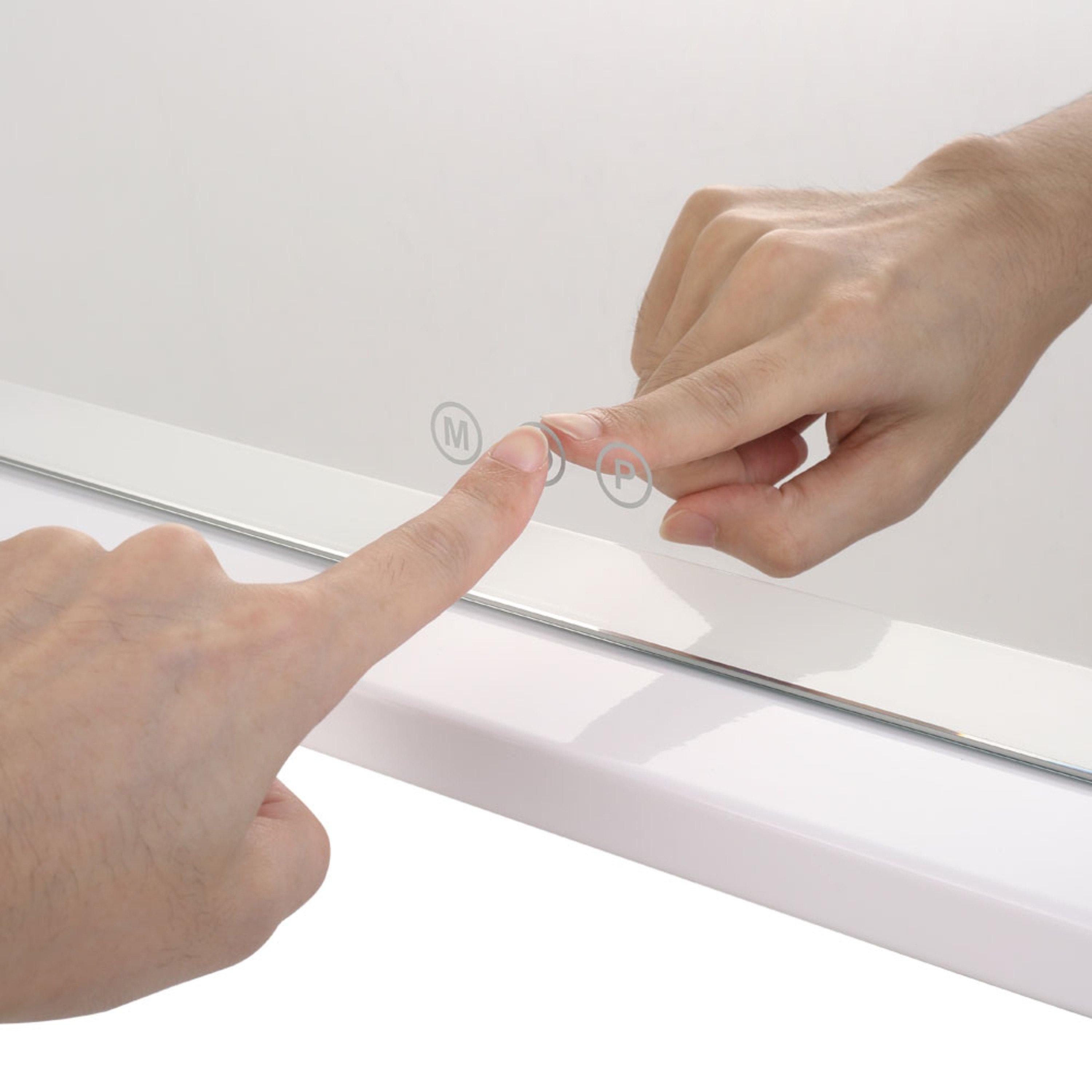 White - Kabinet UK - Rounded Rectangle Makeup Mirror with Base - 7